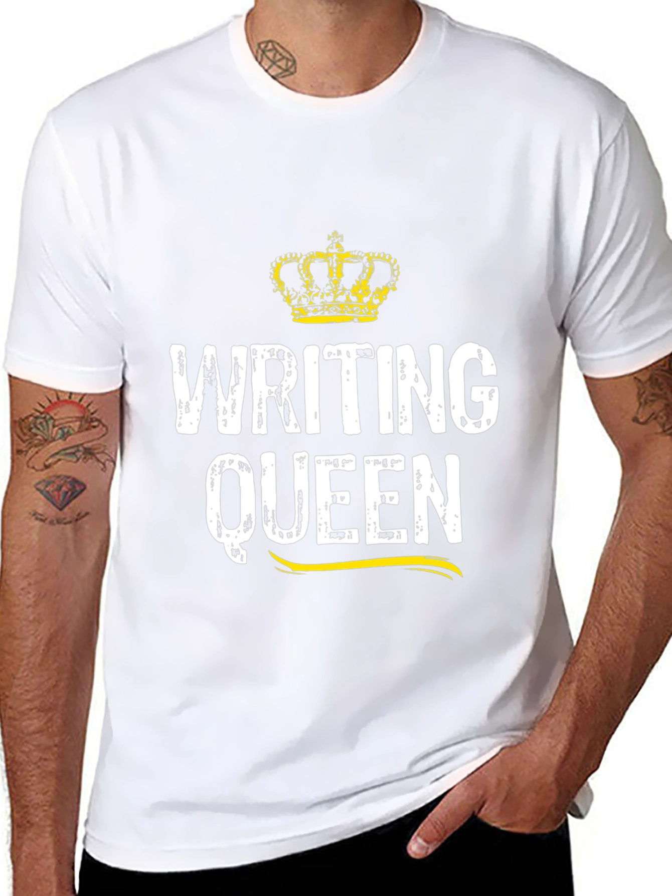 Writing Queen Black Tee