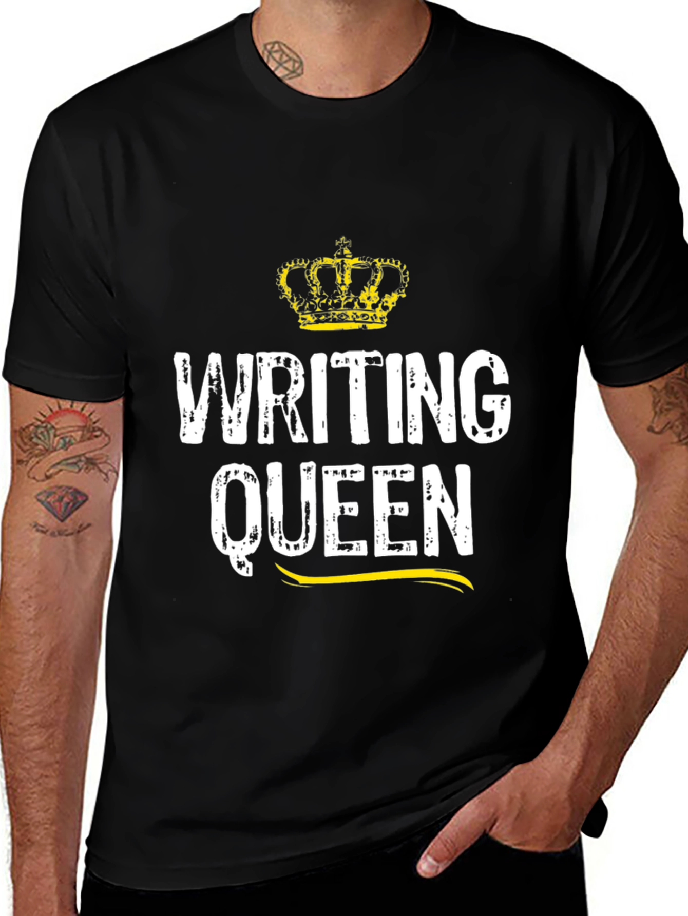 Writing Queen Black Tee