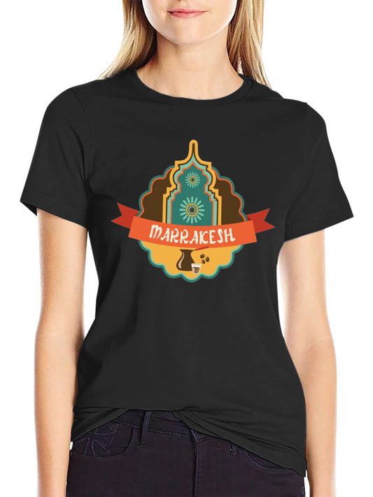 Marrakesh Coffee Culture Black T-Shirt