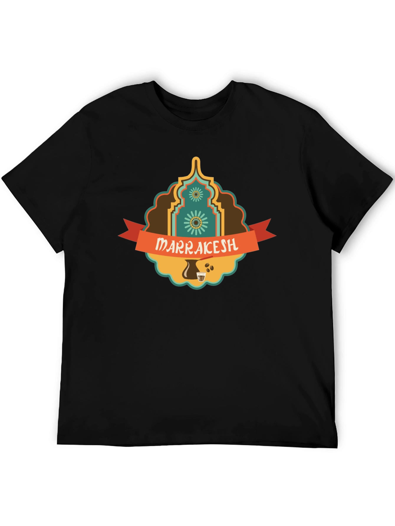 Marrakesh Coffee Culture Black T-Shirt