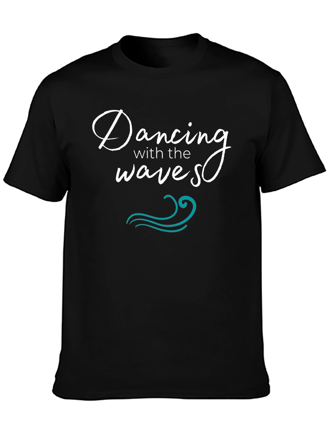 Dancing With The Waves Black Graphic Tee