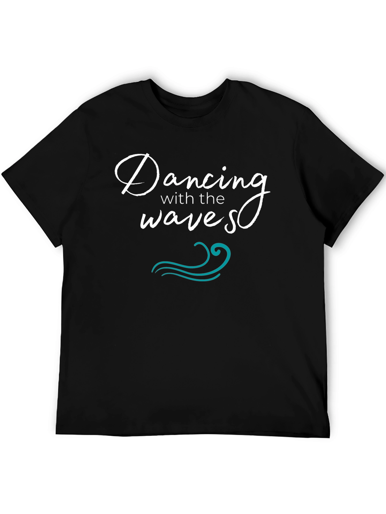 Dancing With The Waves Black Graphic Tee