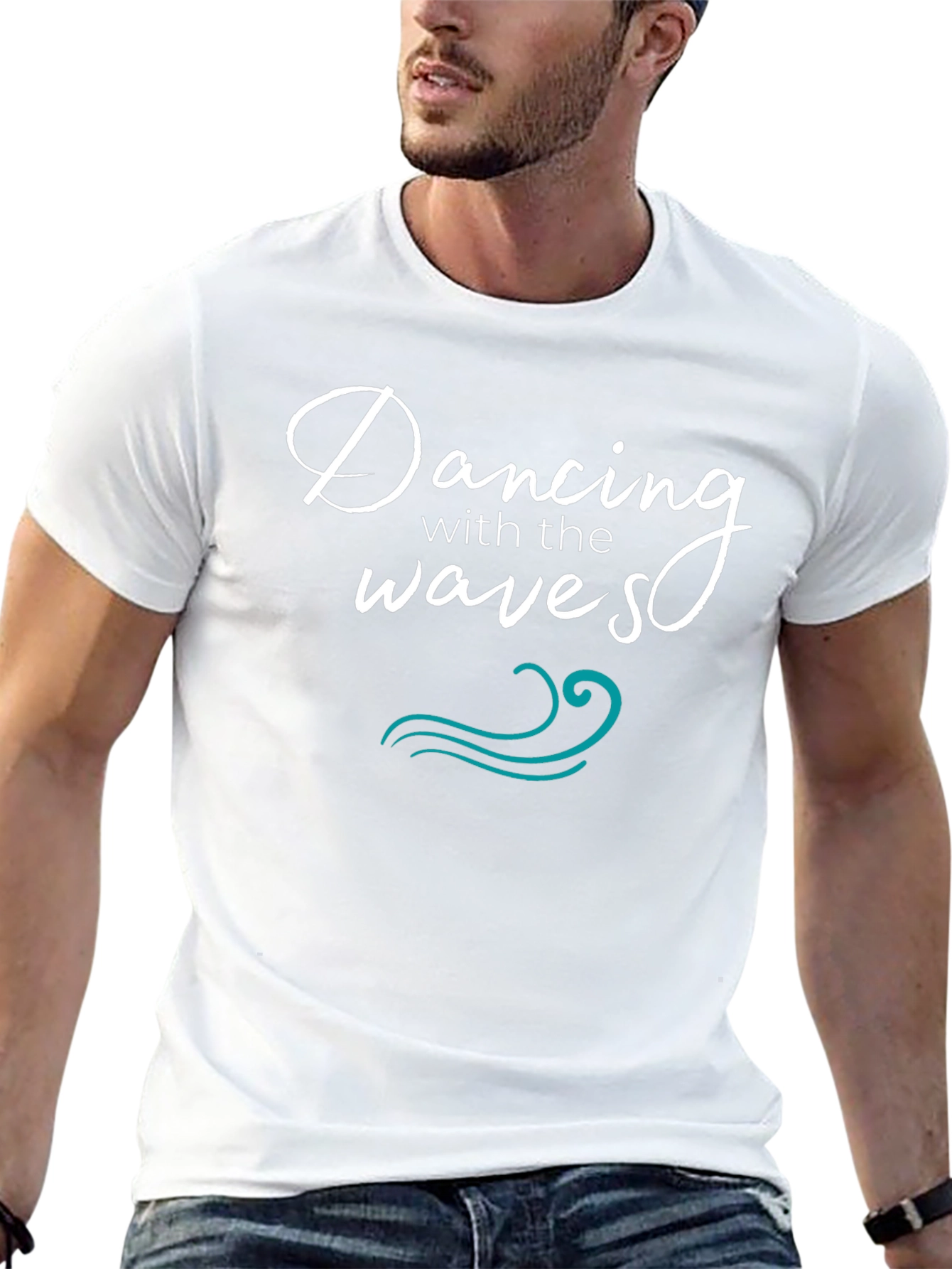Dancing With The Waves Black Graphic Tee