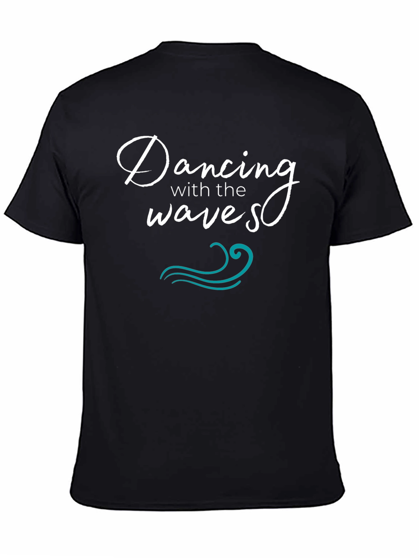 Dancing With The Waves Black Graphic Tee