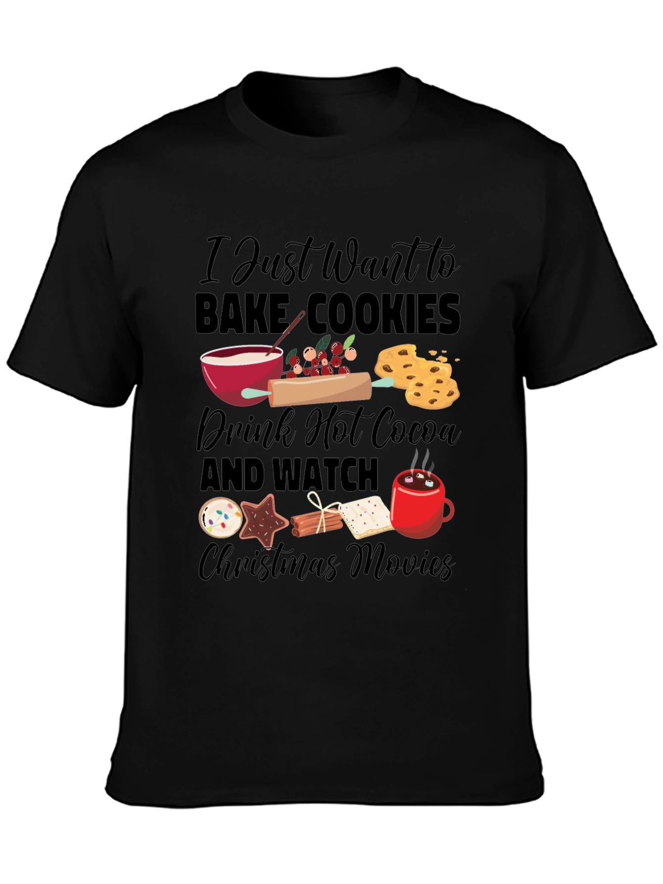 Holiday Baking Christmas Movie T-Shirt