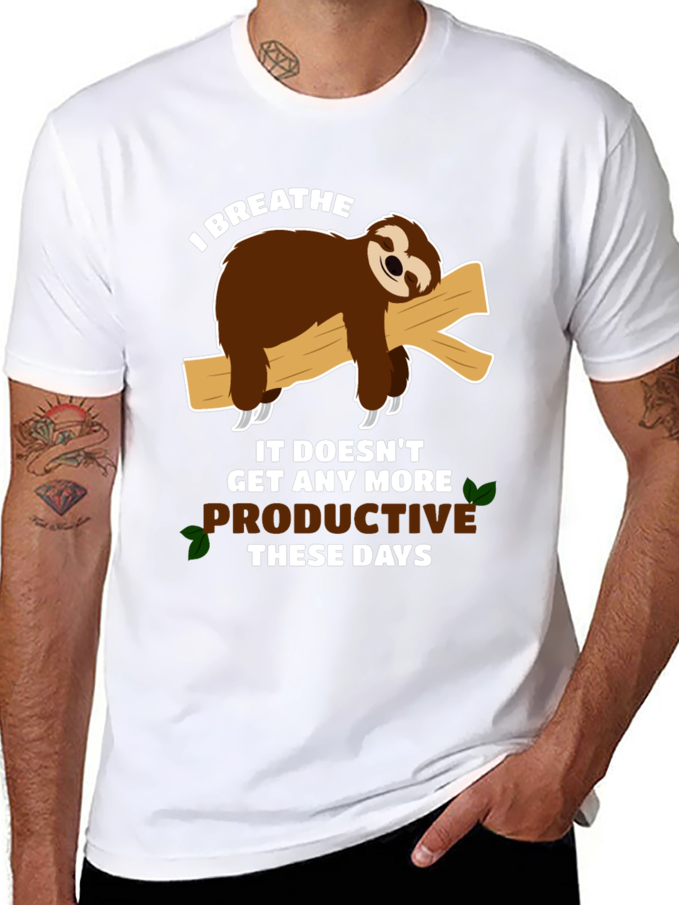 Sloth Productivity T-Shirt - Funny Graphic Tee