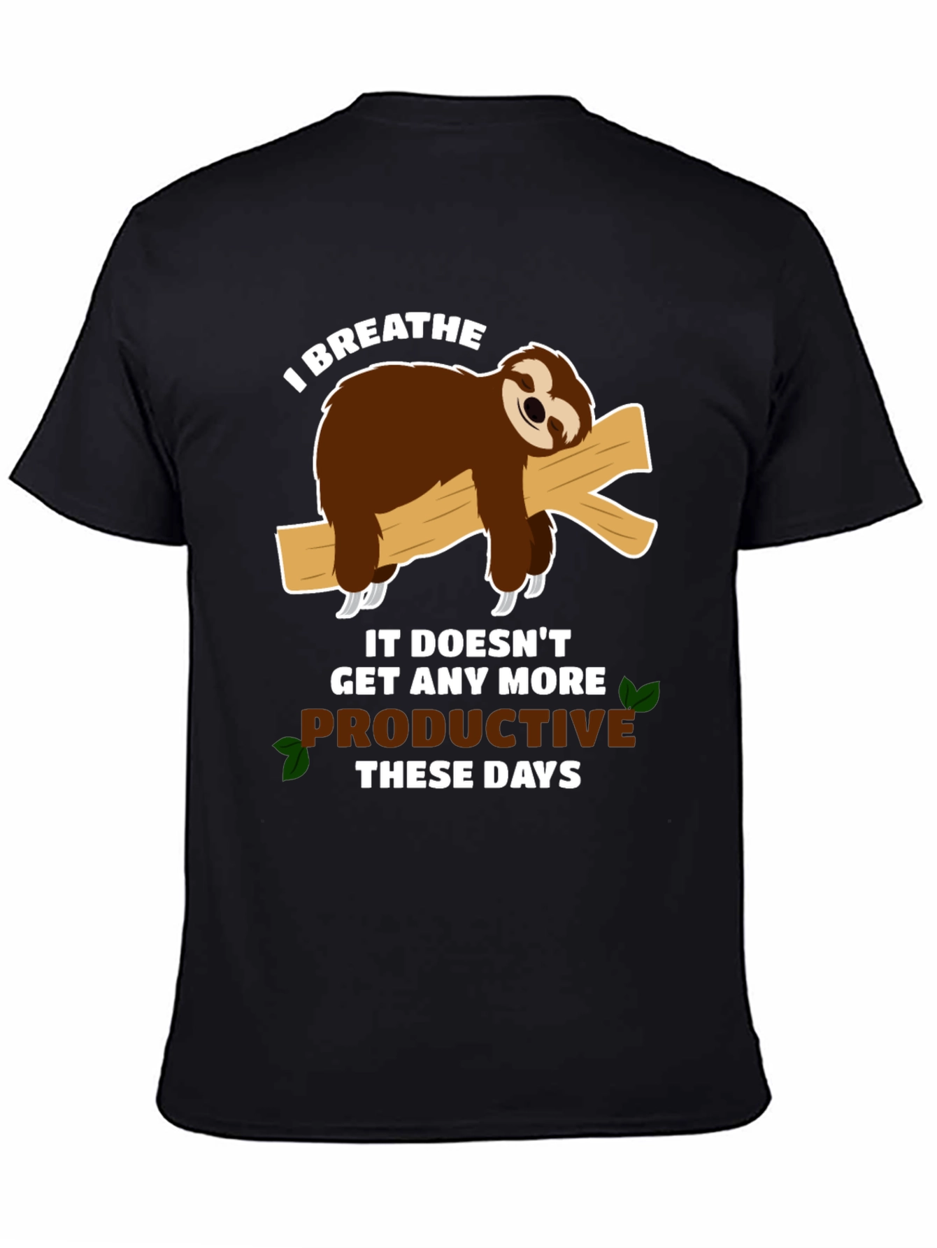 Sloth Productivity T-Shirt - Funny Graphic Tee
