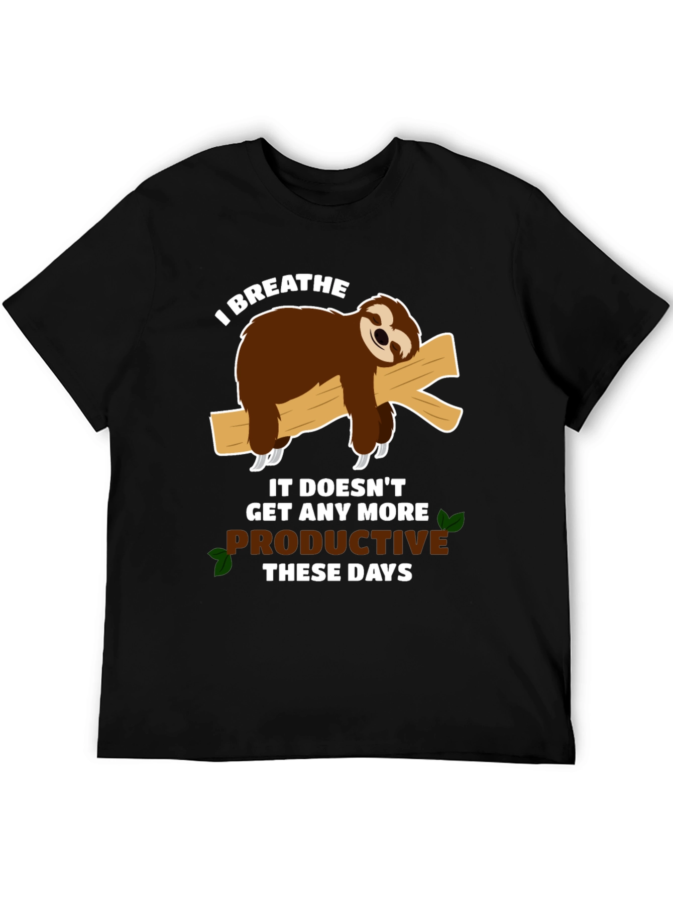 Sloth Productivity T-Shirt - Funny Graphic Tee