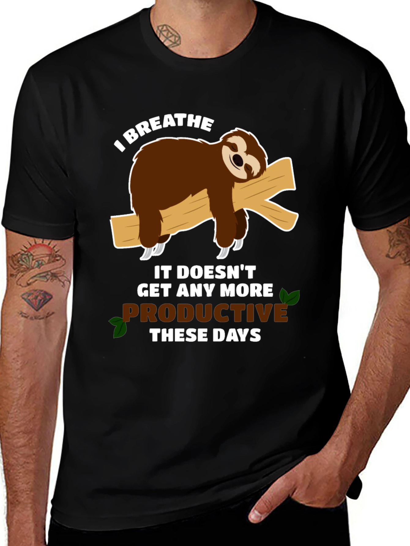Sloth Productivity T-Shirt - Funny Graphic Tee