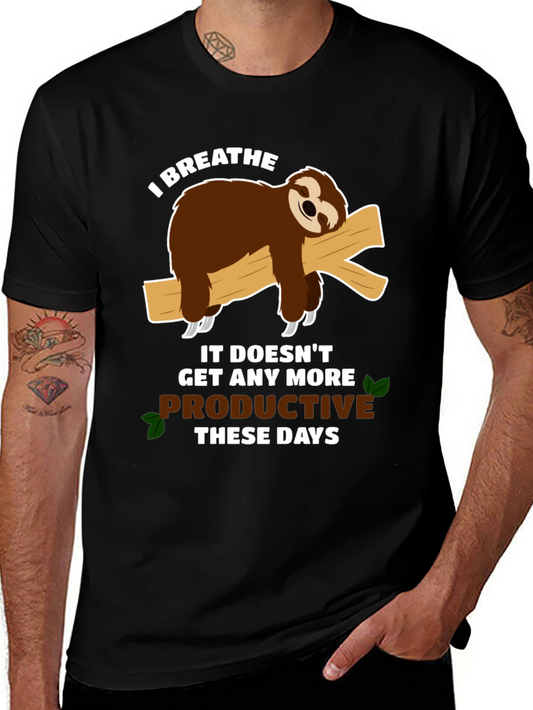 Sloth Productivity T-Shirt - Funny Graphic Tee