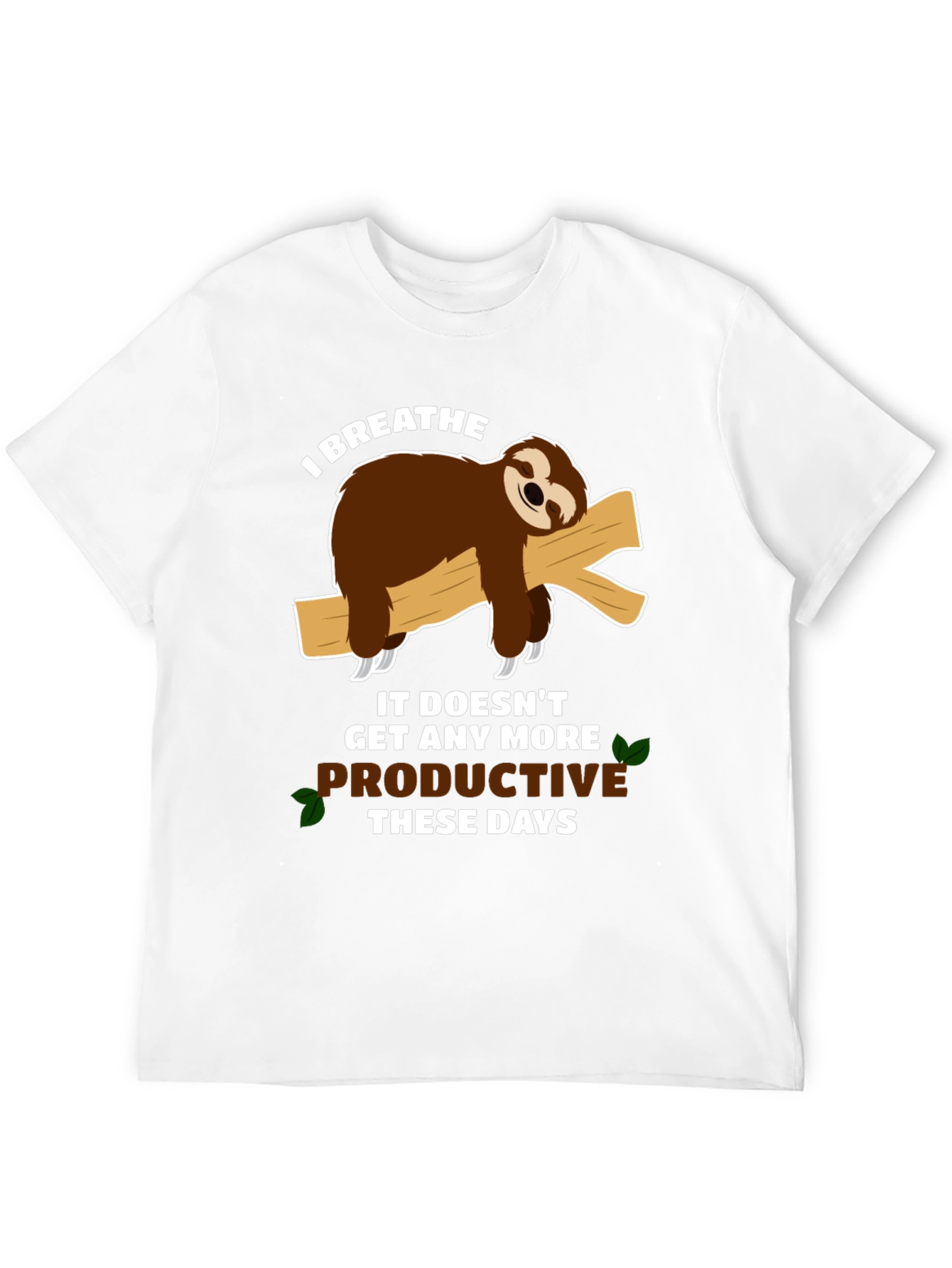Sloth Productivity T-Shirt - Funny Graphic Tee