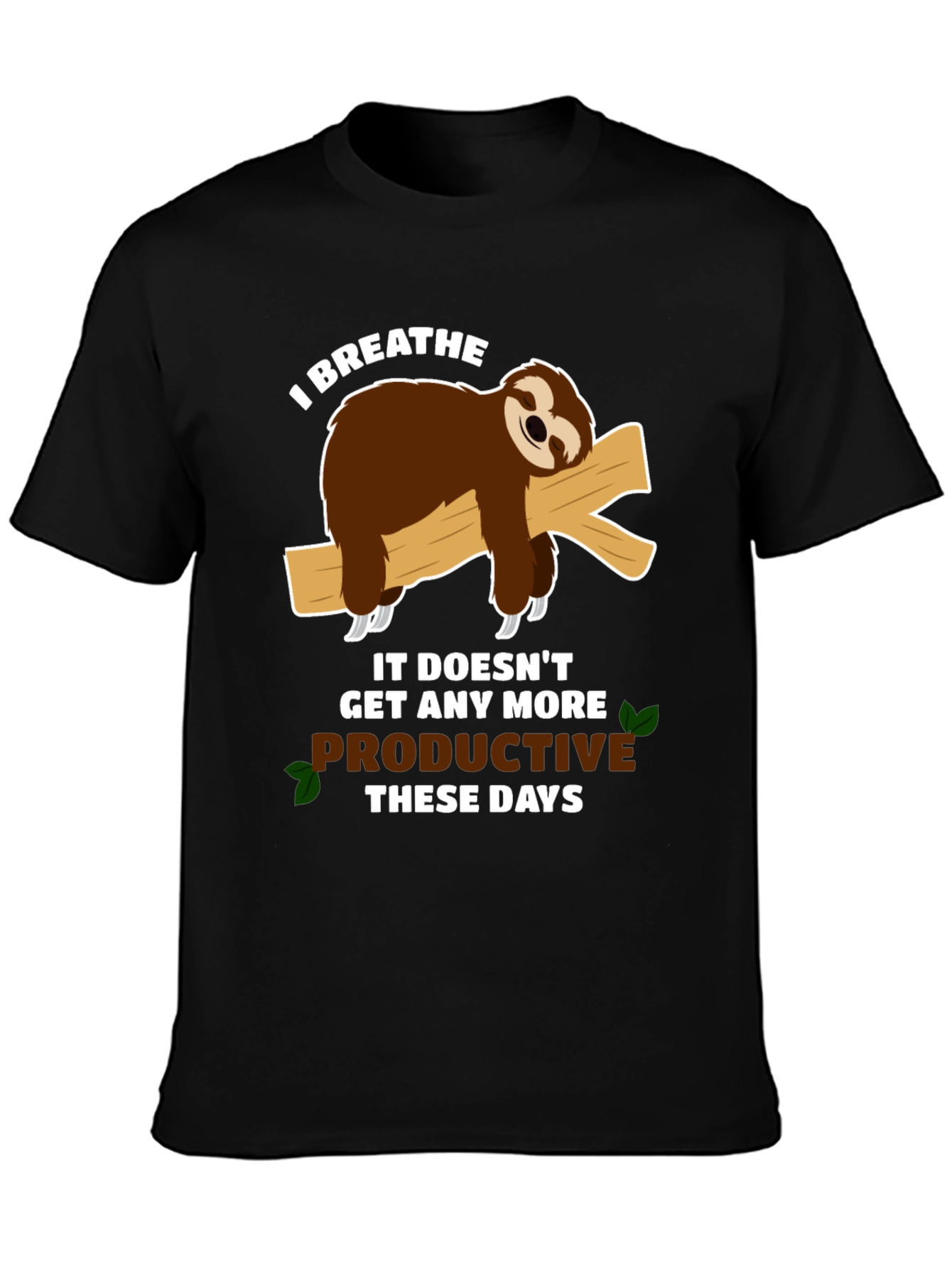 Sloth Productivity T-Shirt - Funny Graphic Tee