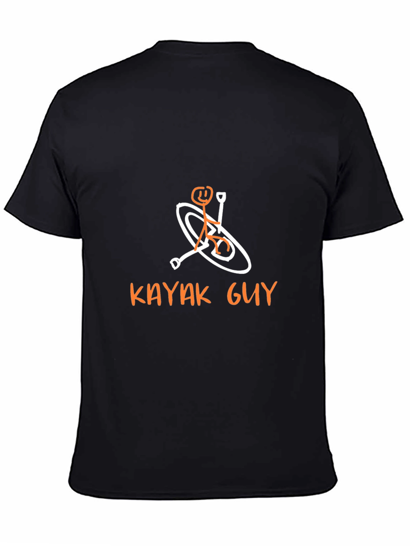 Kayaking Stick Figure Graphic Tee - Black