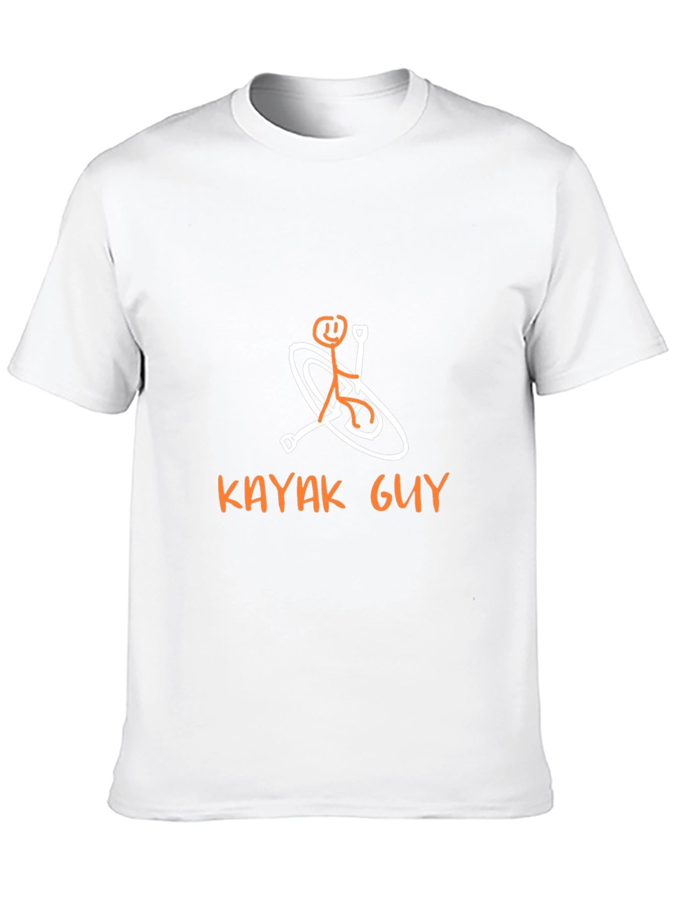 Kayaking Stick Figure Graphic Tee - Black