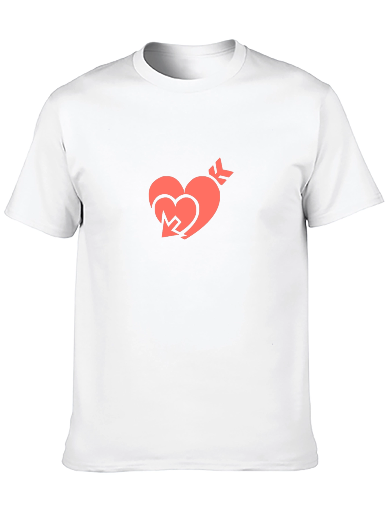 Heart Arrow Graphic Tee - Stylish Black T-Shirt