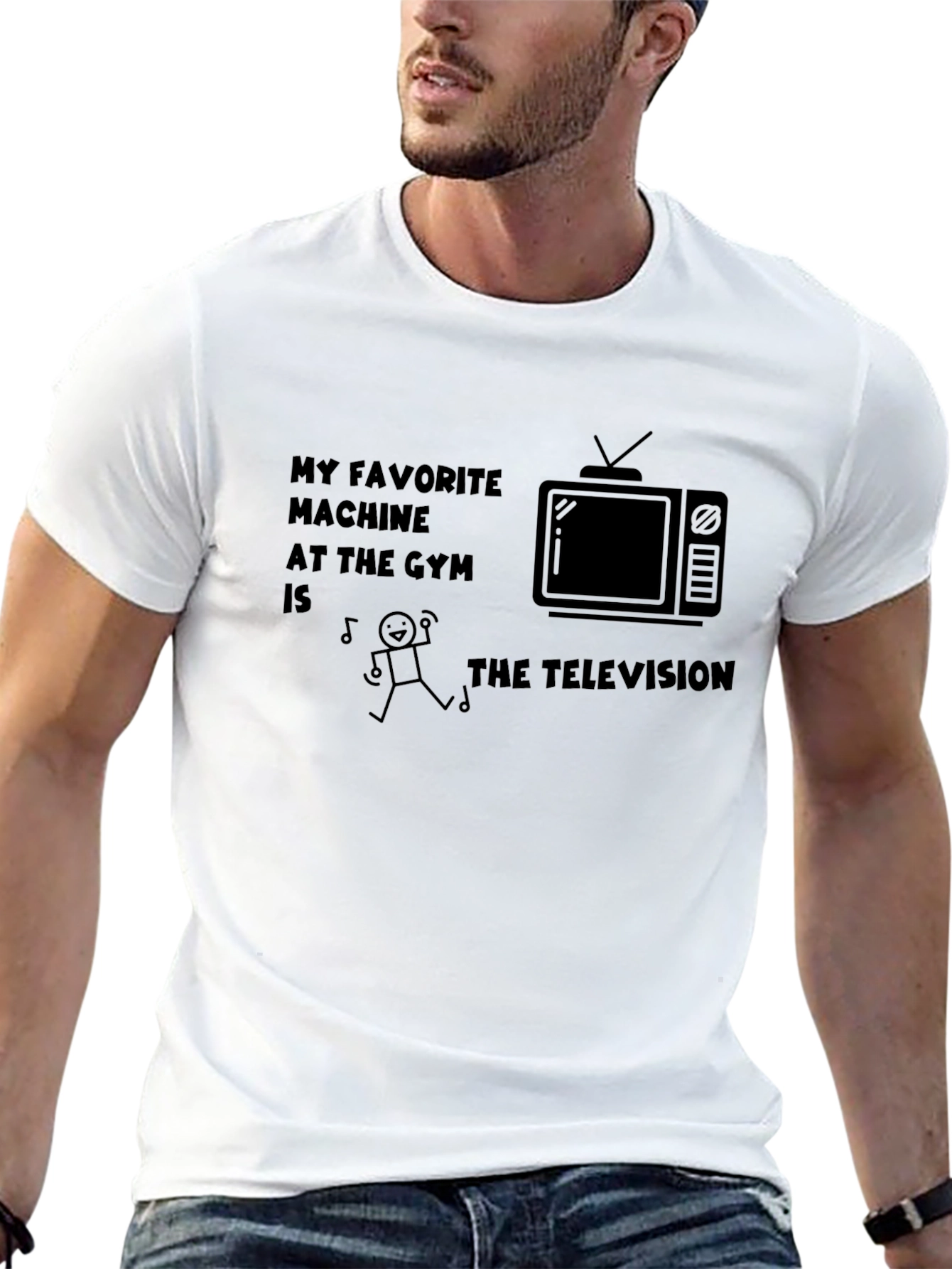 Funny Gym Television T-Shirt
