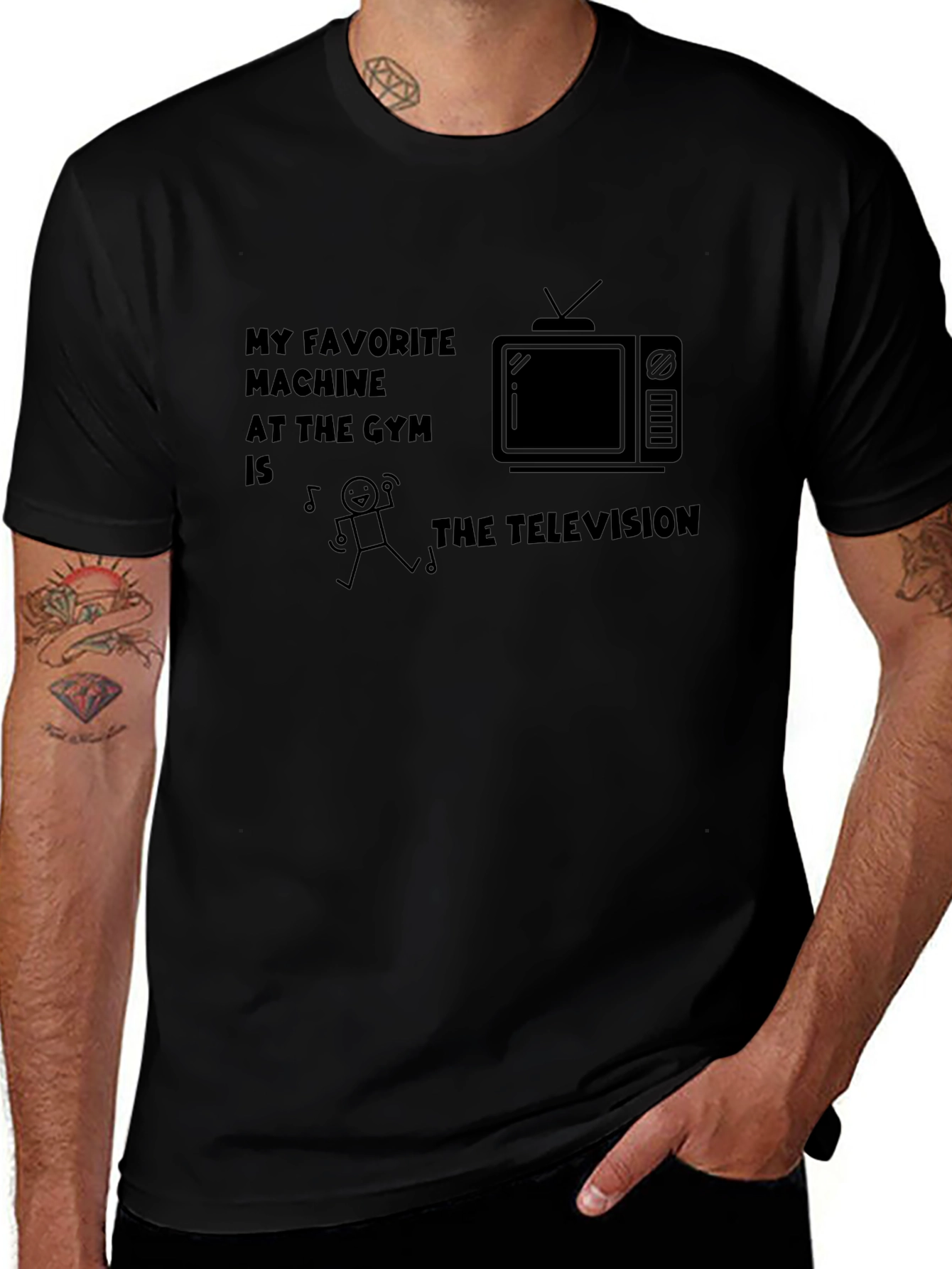Funny Gym Television T-Shirt