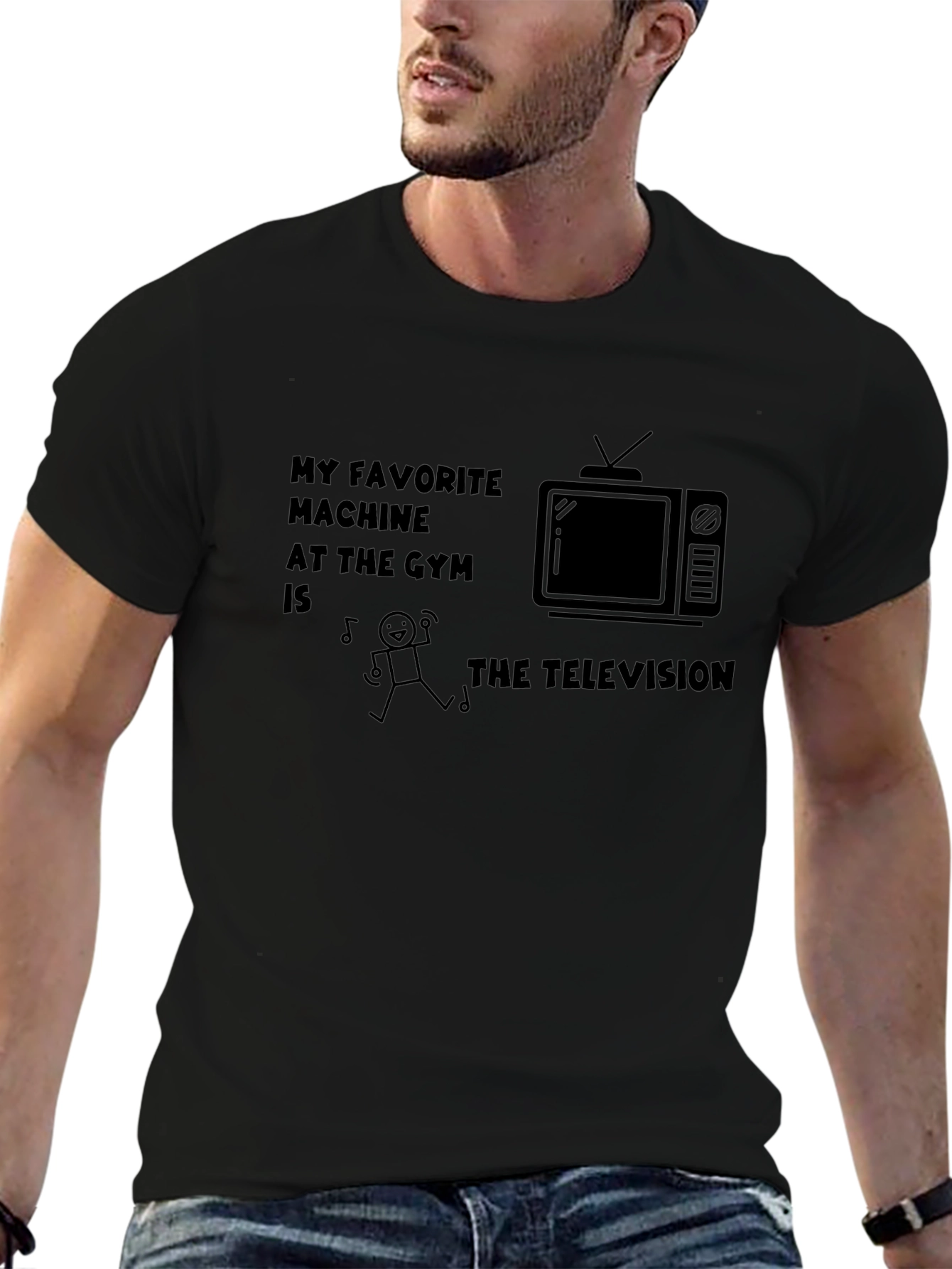 Funny Gym Television T-Shirt