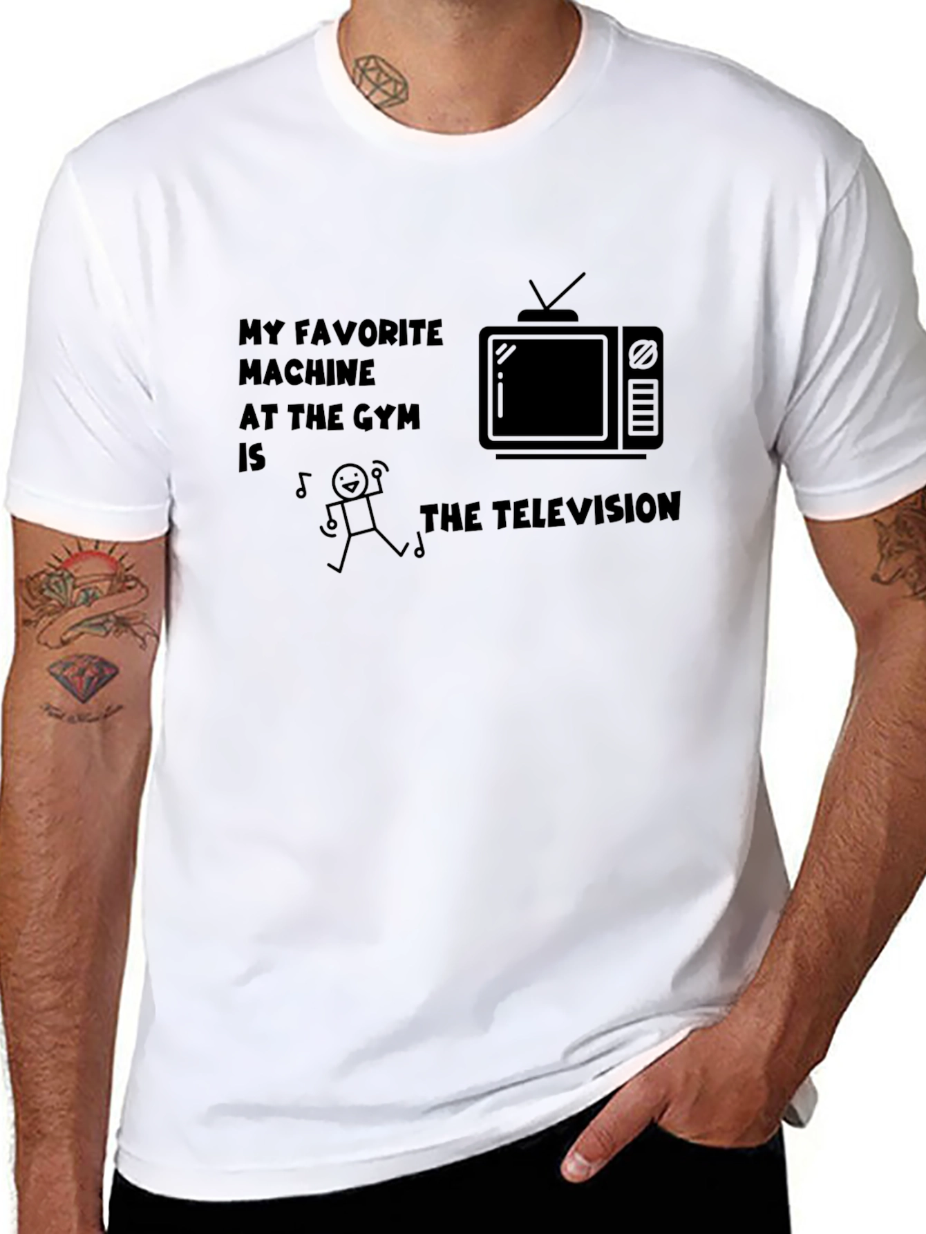 Funny Gym Television T-Shirt