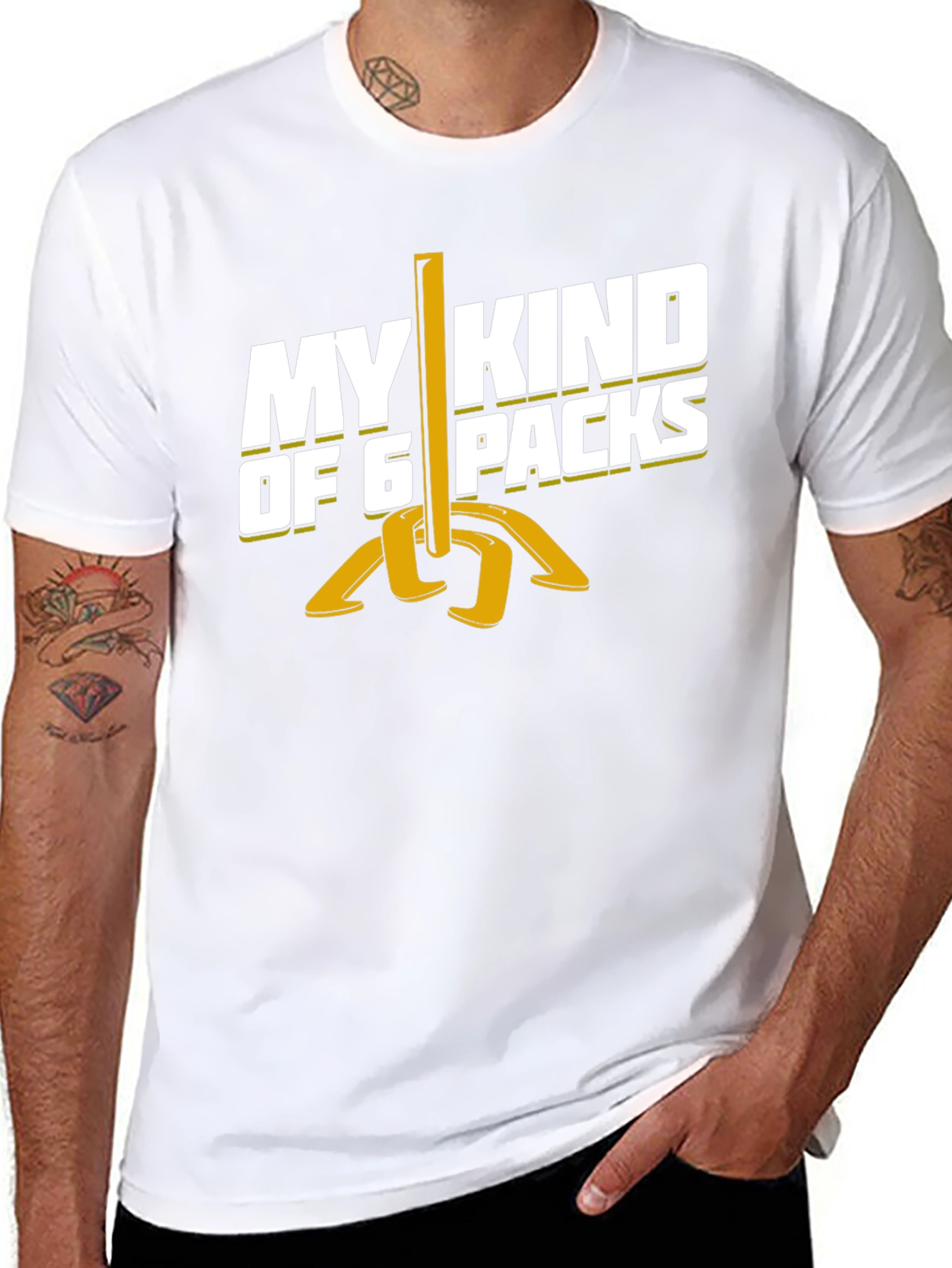 My Kind of 6 Packs Horseshoes Graphic T-Shirt