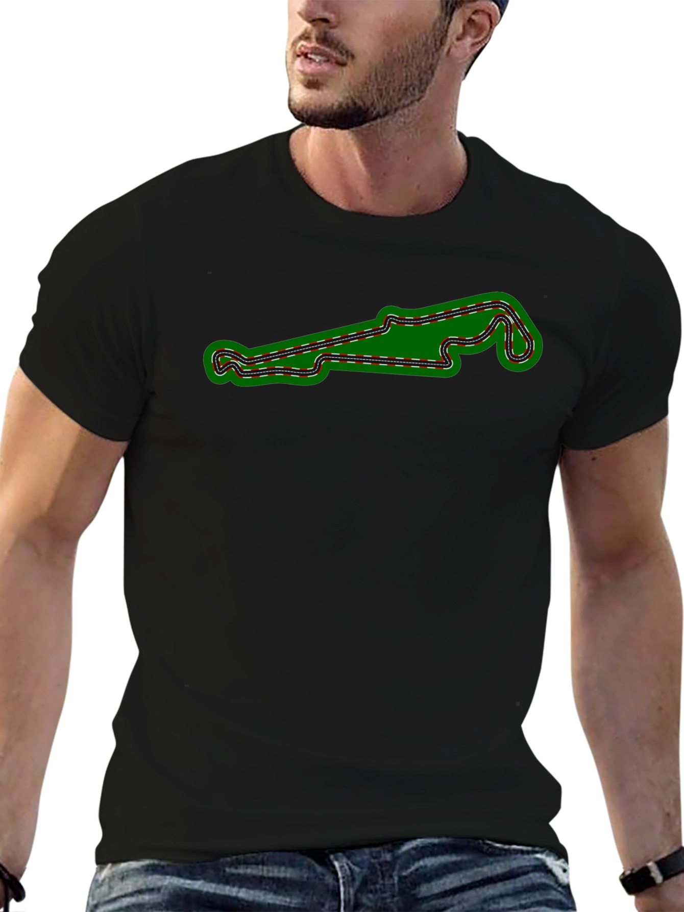 Race Track Graphic Tee - Motorsports Enthusiast