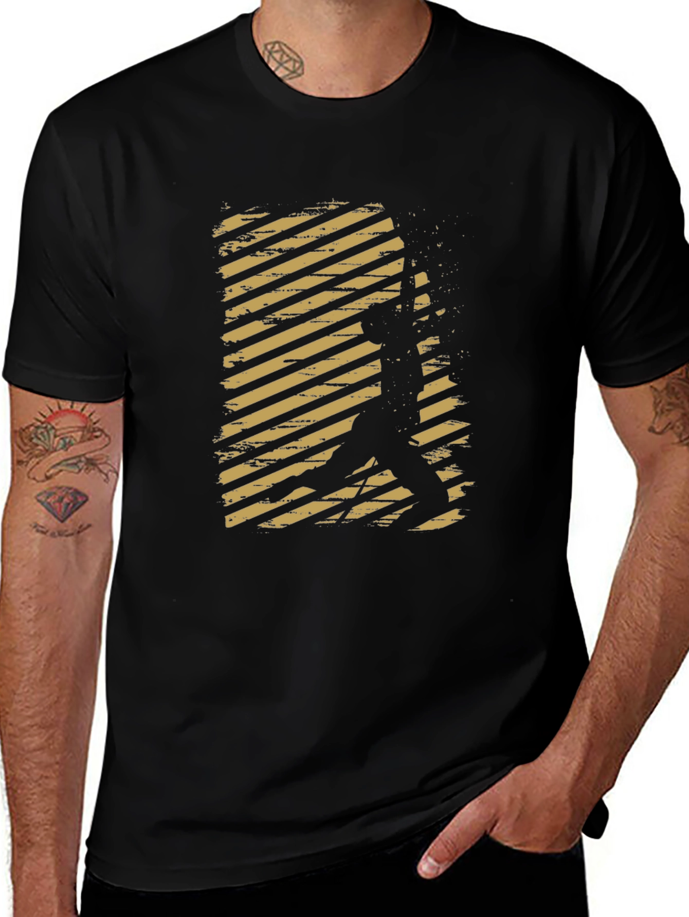 Stripped Weightlifter Graphic Tee