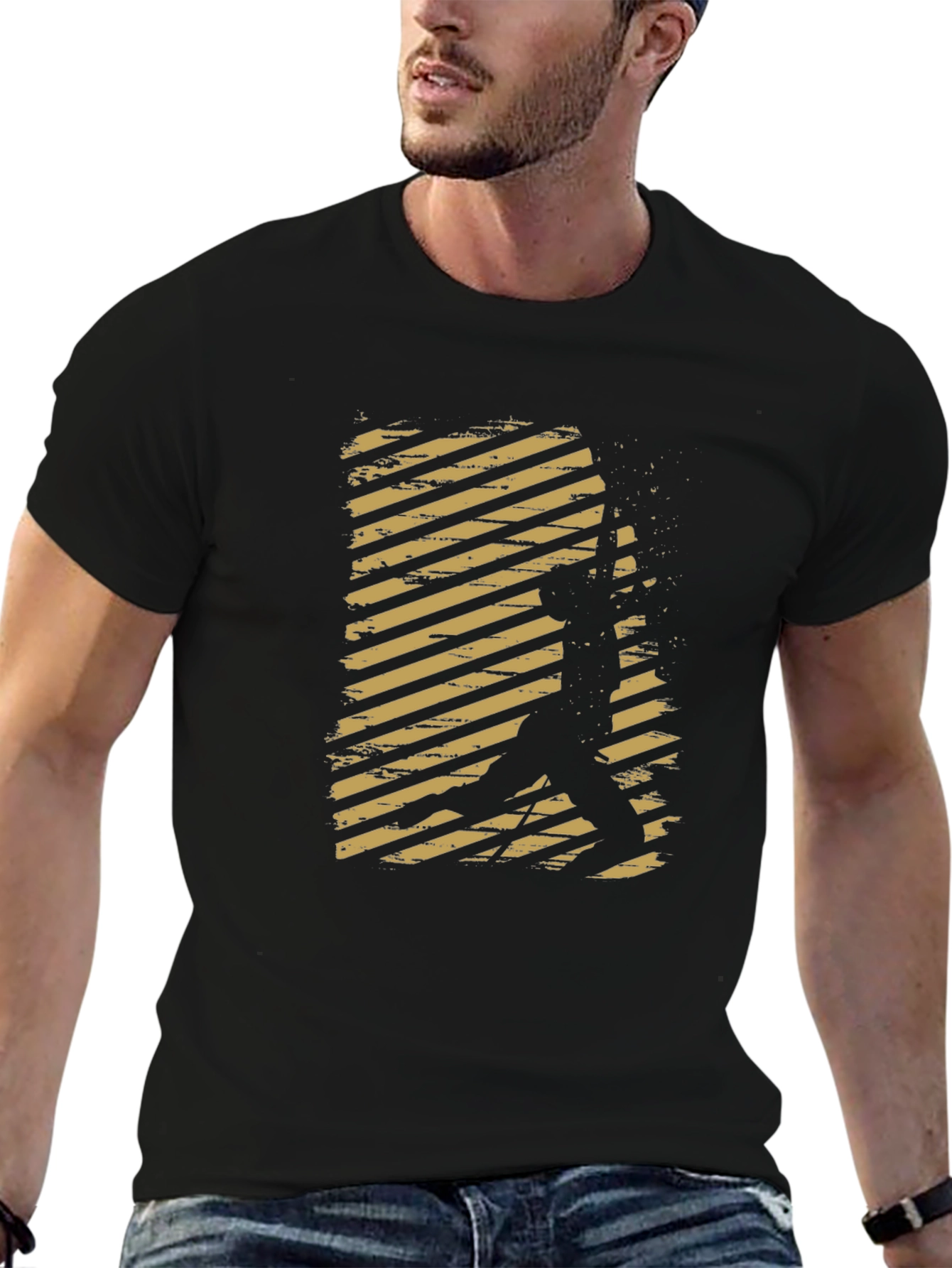Stripped Weightlifter Graphic Tee