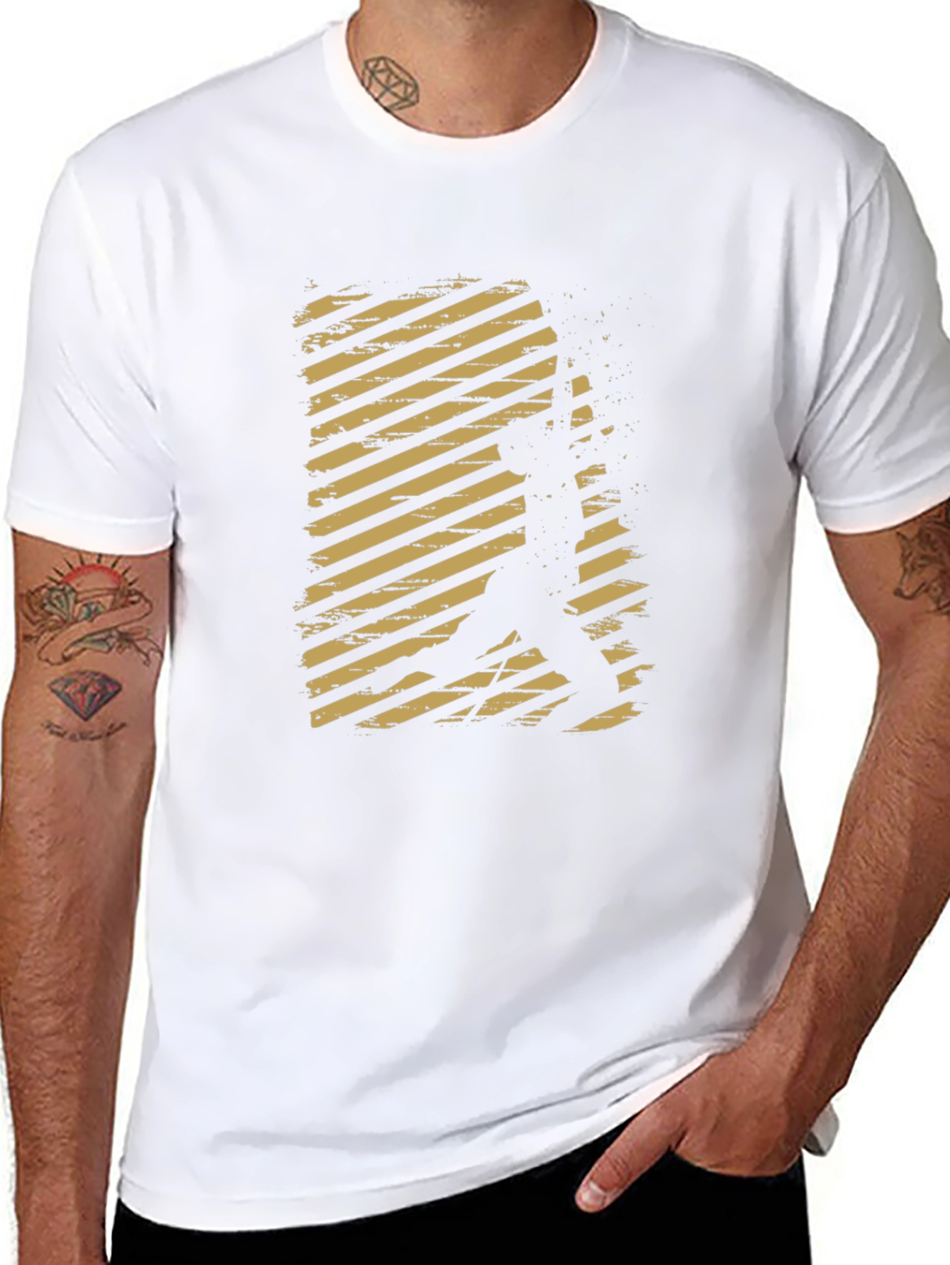 Stripped Weightlifter Graphic Tee