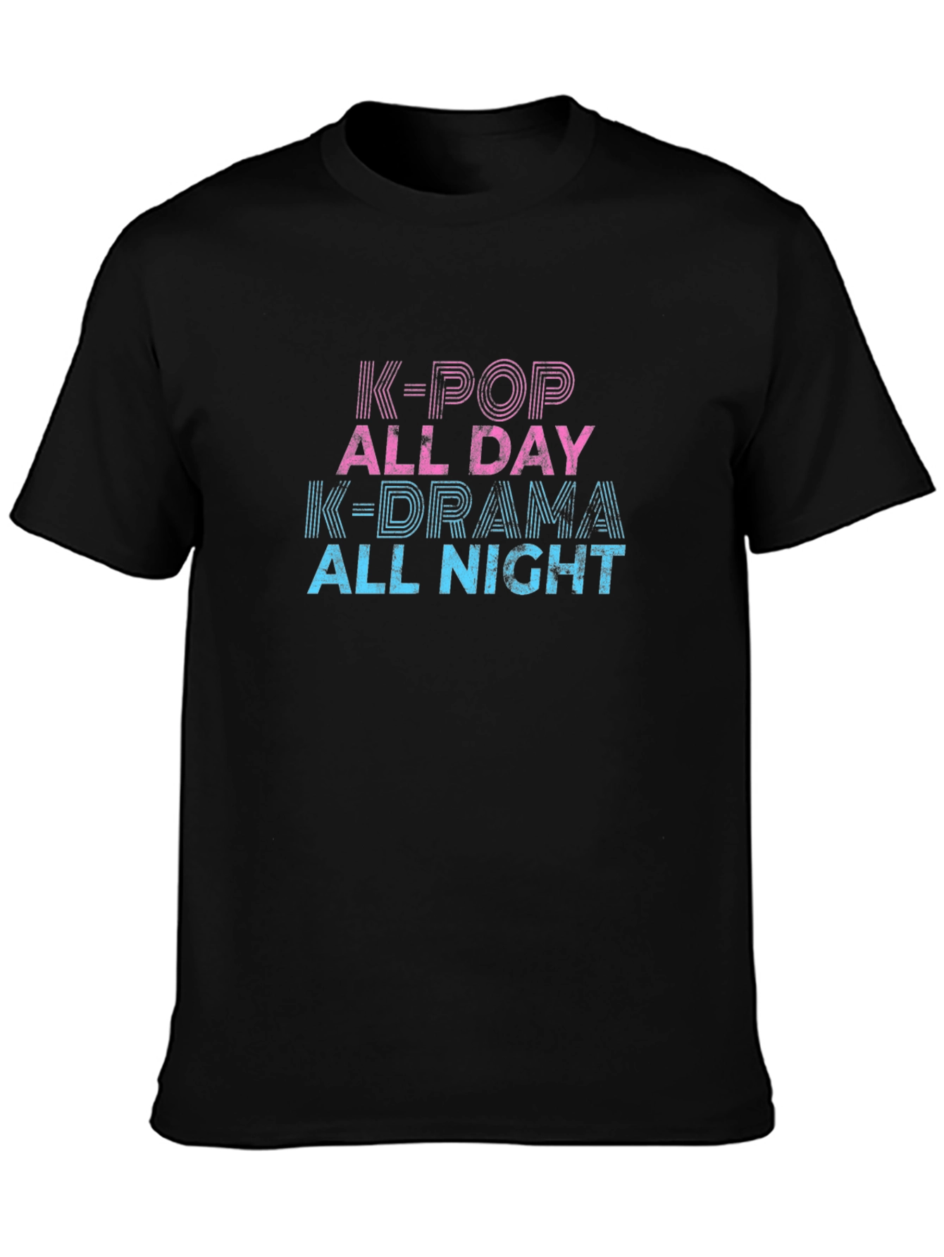 K-Pop & K-Drama All Day & Night Black Tee