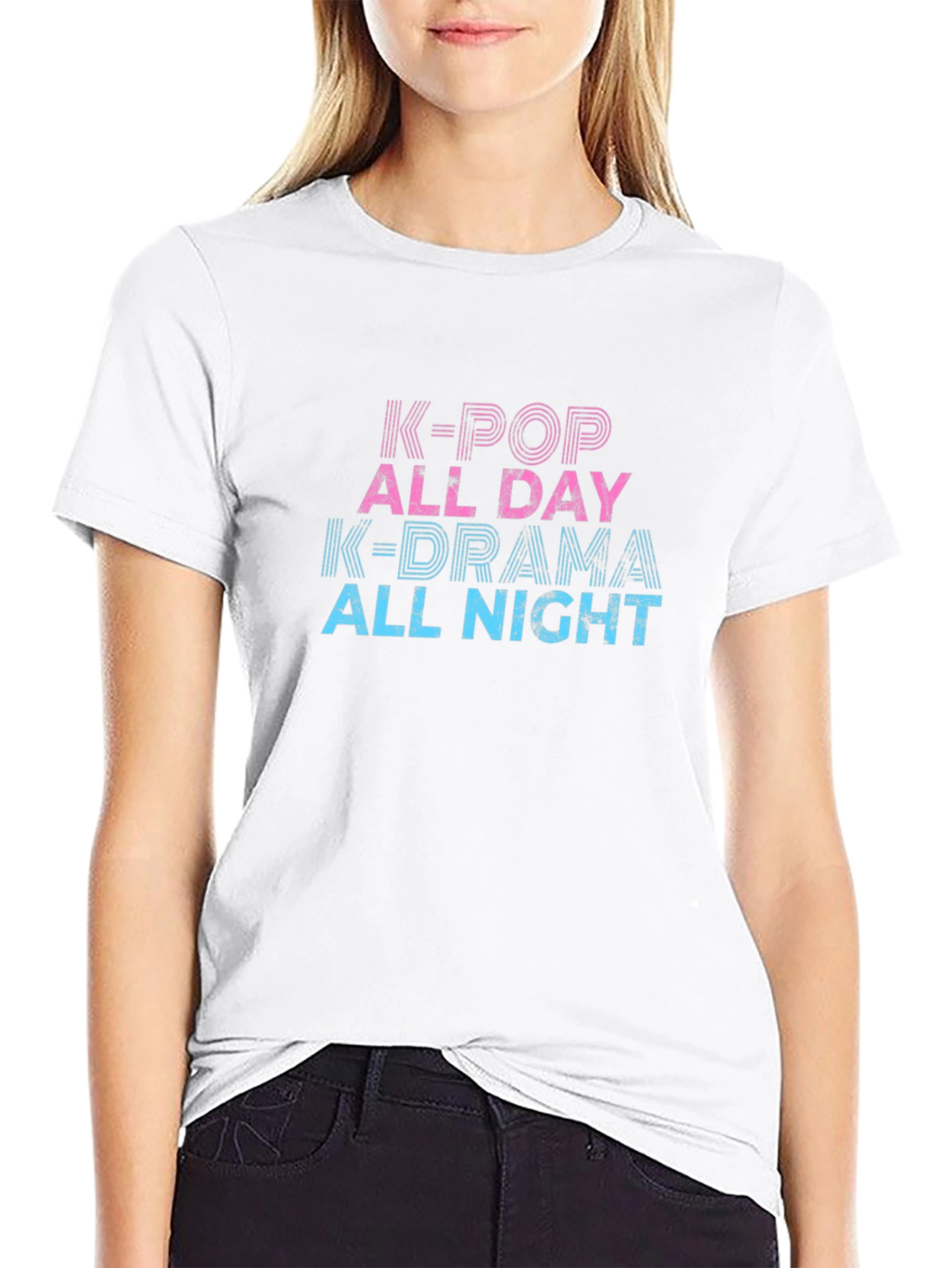K-Pop & K-Drama All Day & Night Black Tee