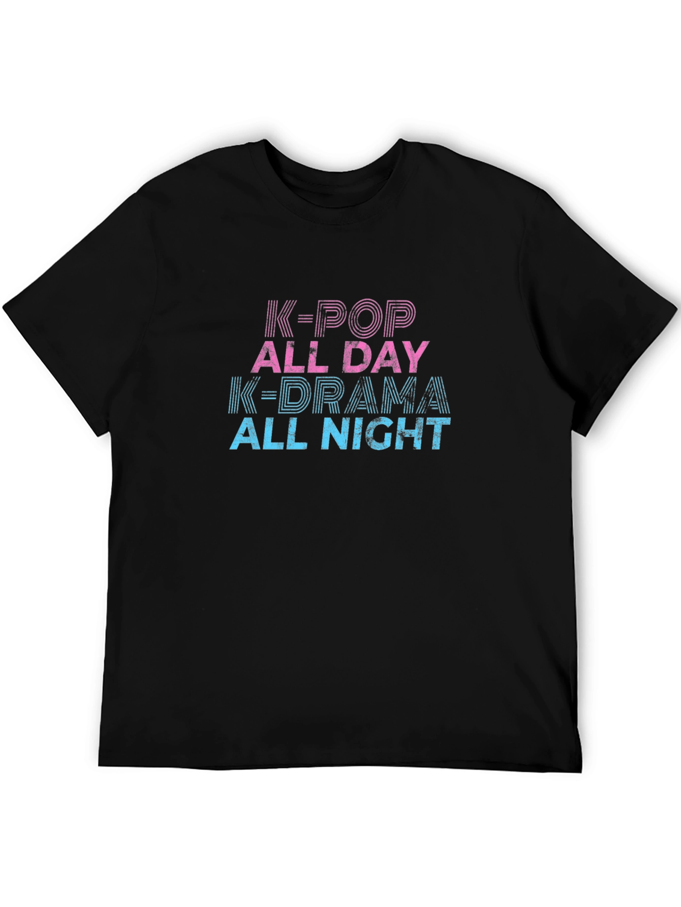 K-Pop & K-Drama All Day & Night Black Tee