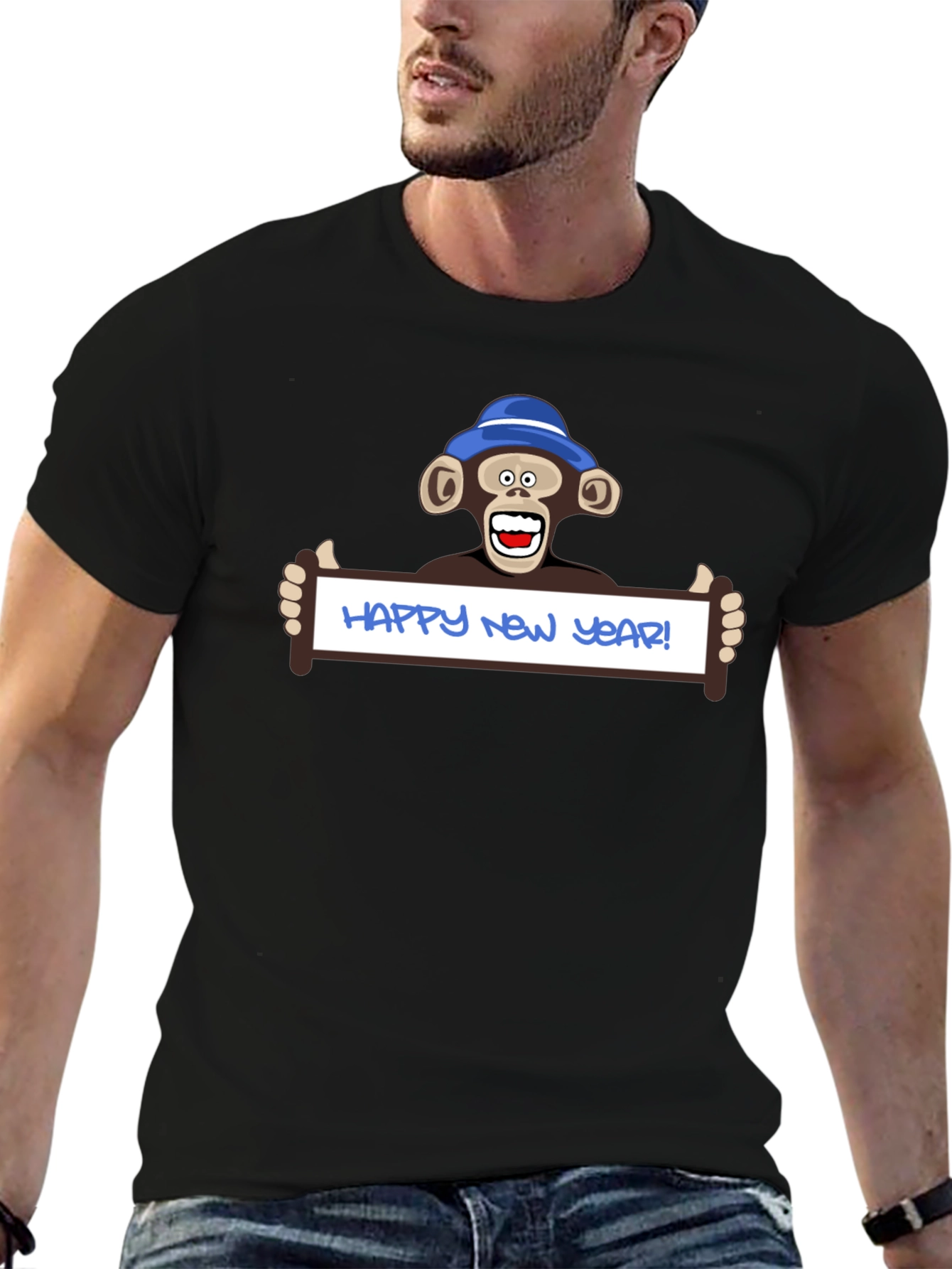 Happy New Year Monkey Graphic Tee