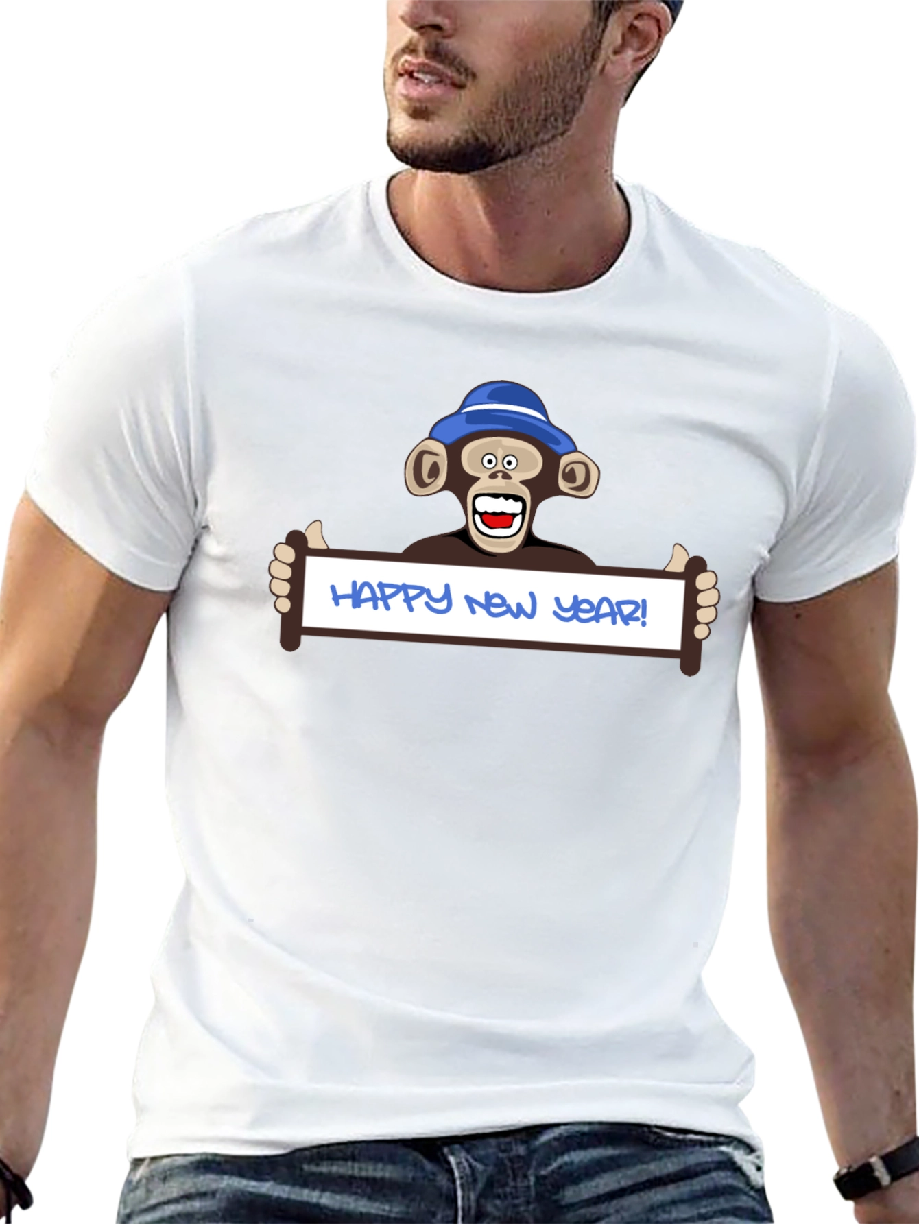 Happy New Year Monkey Graphic Tee
