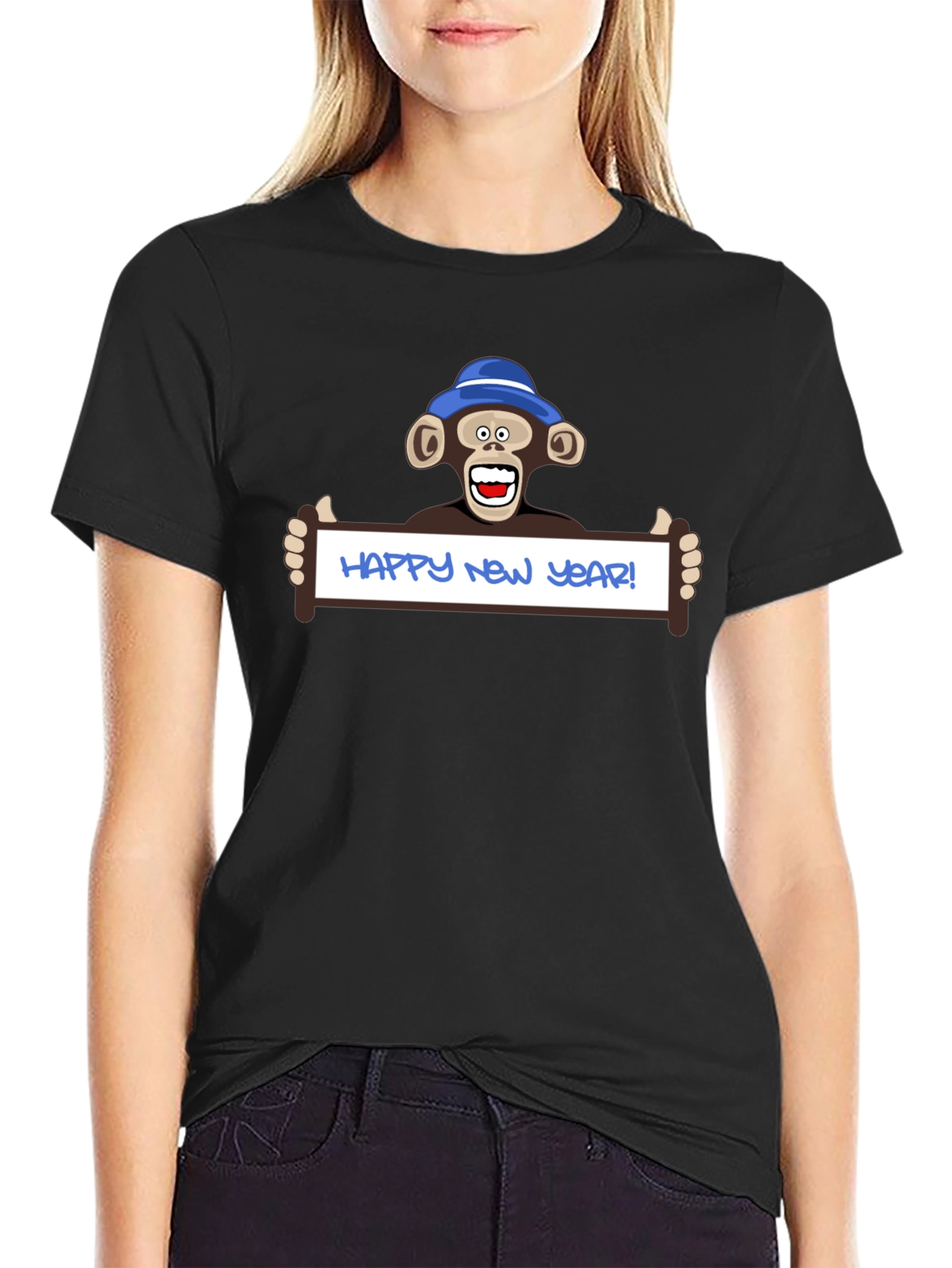 Happy New Year Monkey Graphic Tee