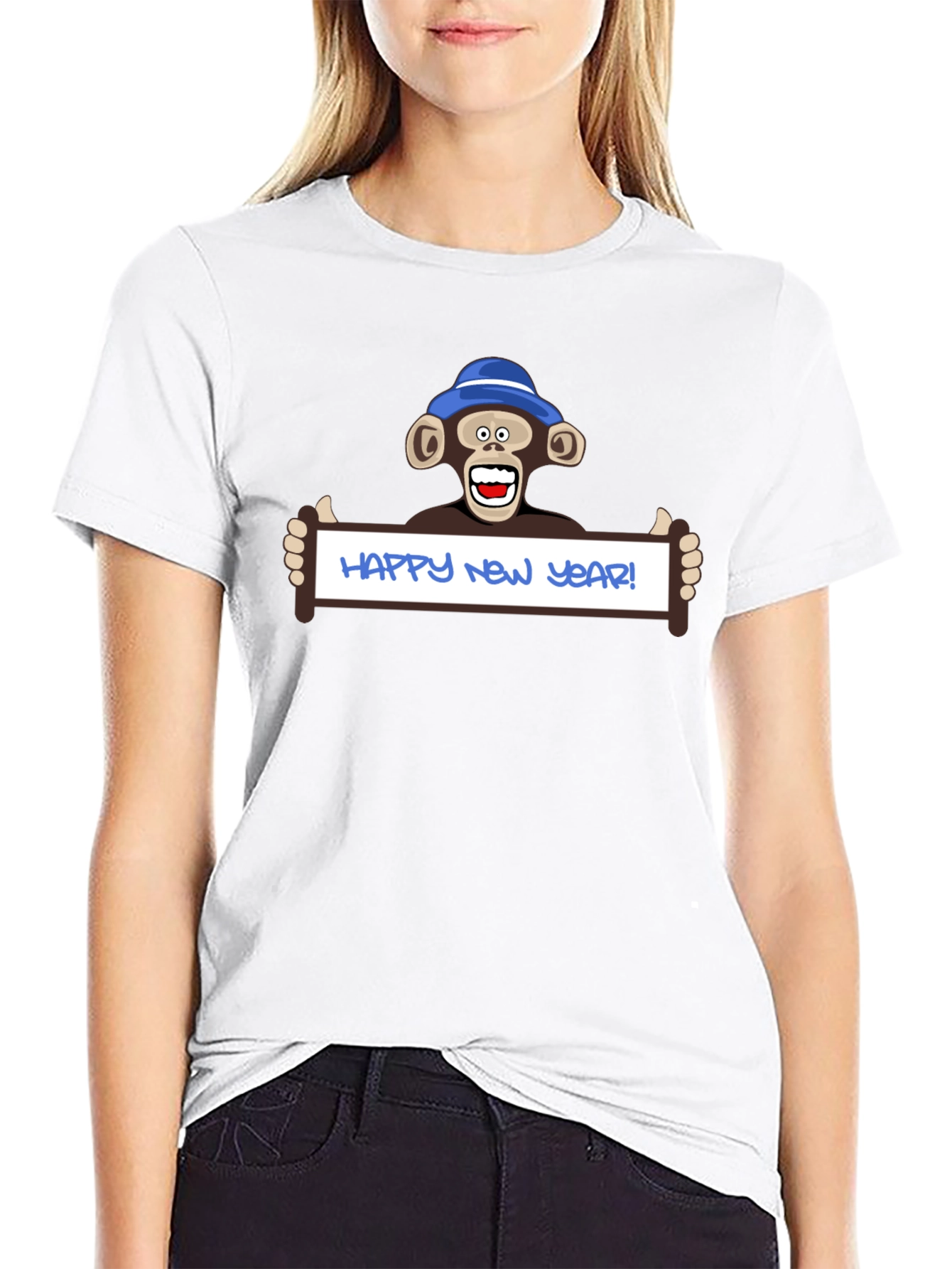 Happy New Year Monkey Graphic Tee