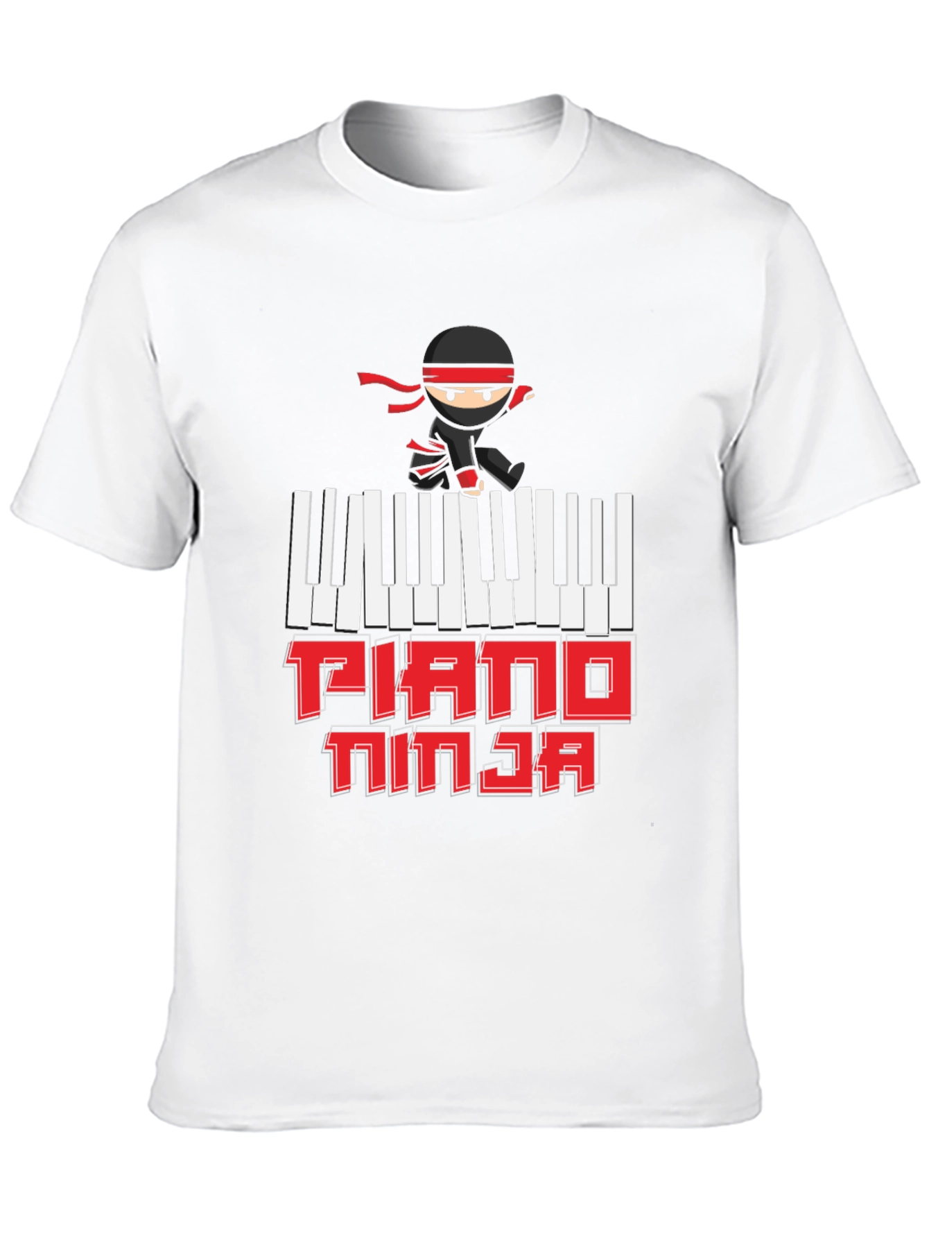Piano Ninja Graphic T-Shirt - Music Lover Tee