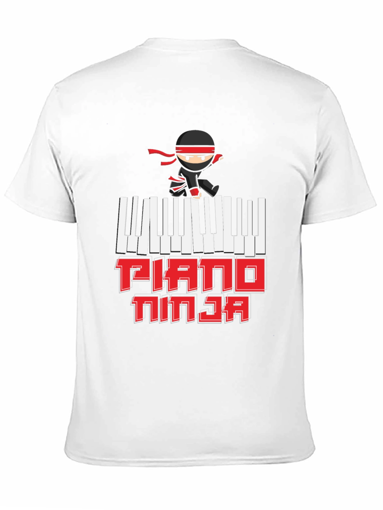 Piano Ninja Graphic T-Shirt - Music Lover Tee