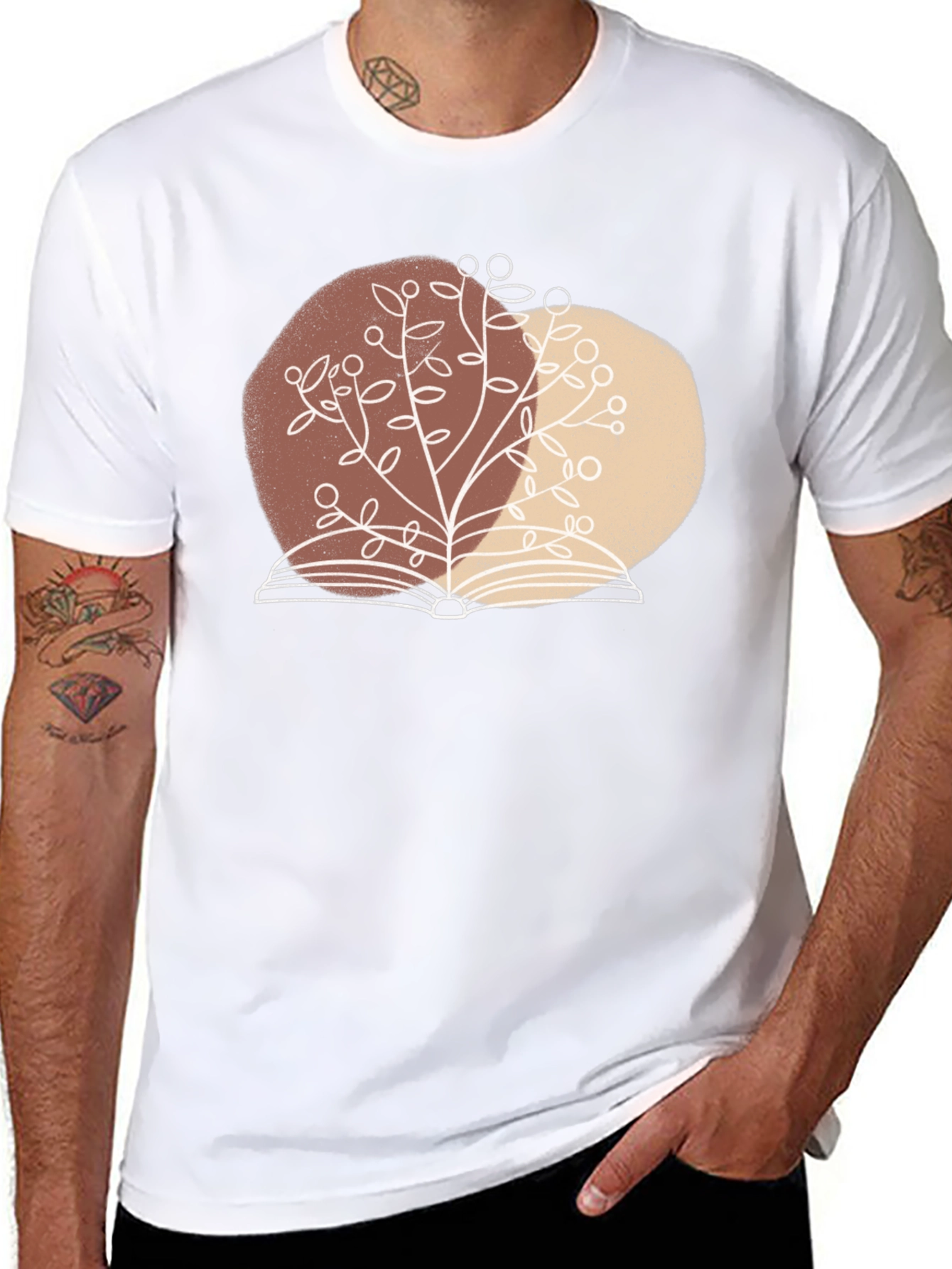 Book & Tree Graphic Tee