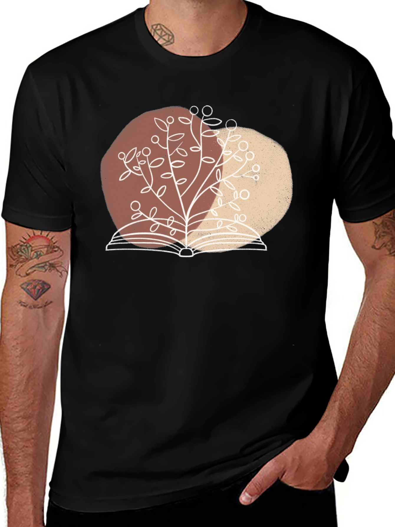Book & Tree Graphic Tee