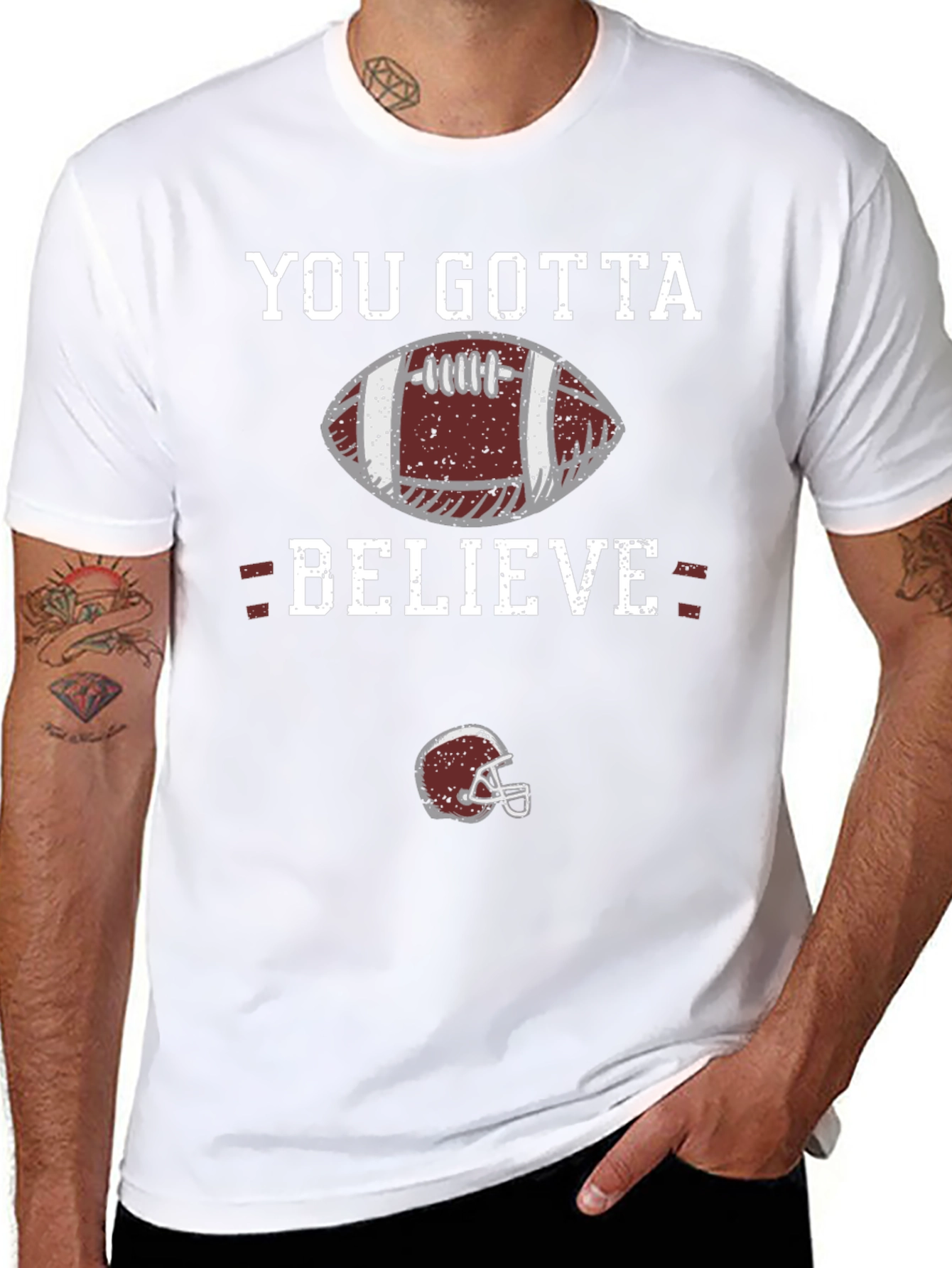 You Gotta Believe Football Graphic T-Shirt