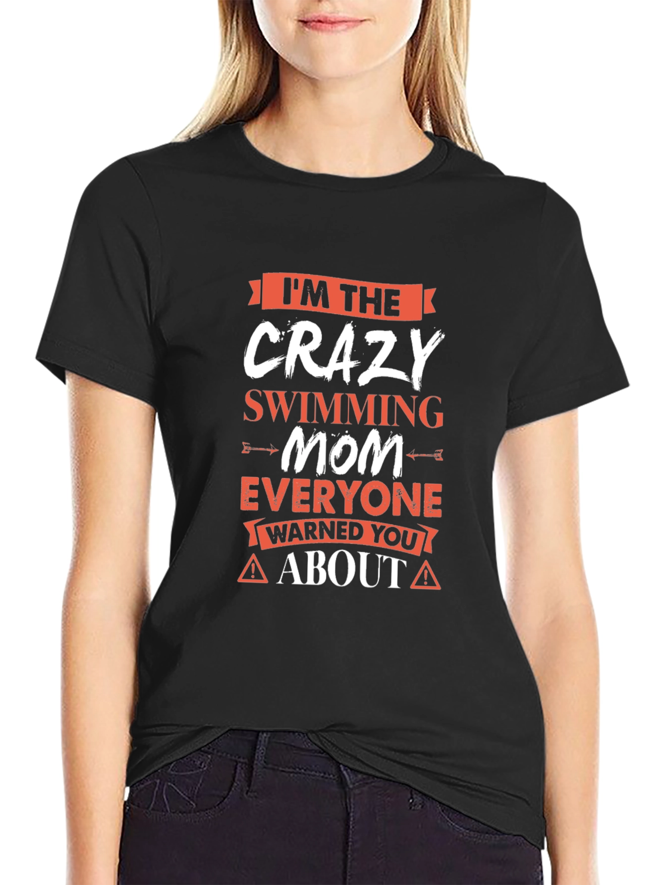 Crazy Swimming Mom Graphic T-Shirt
