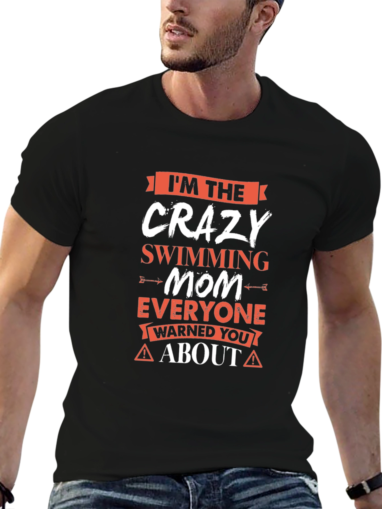 Crazy Swimming Mom Graphic T-Shirt