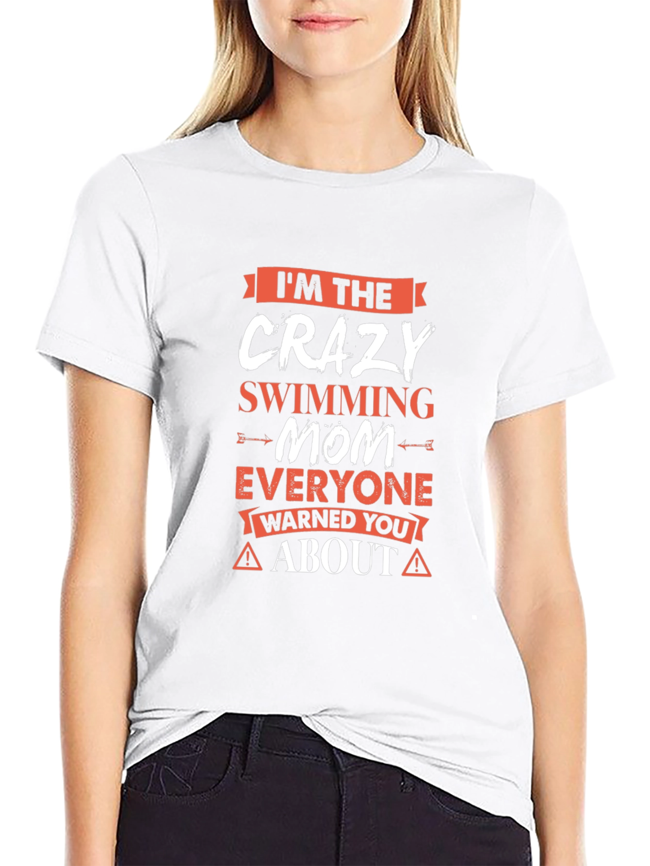 Crazy Swimming Mom Graphic T-Shirt