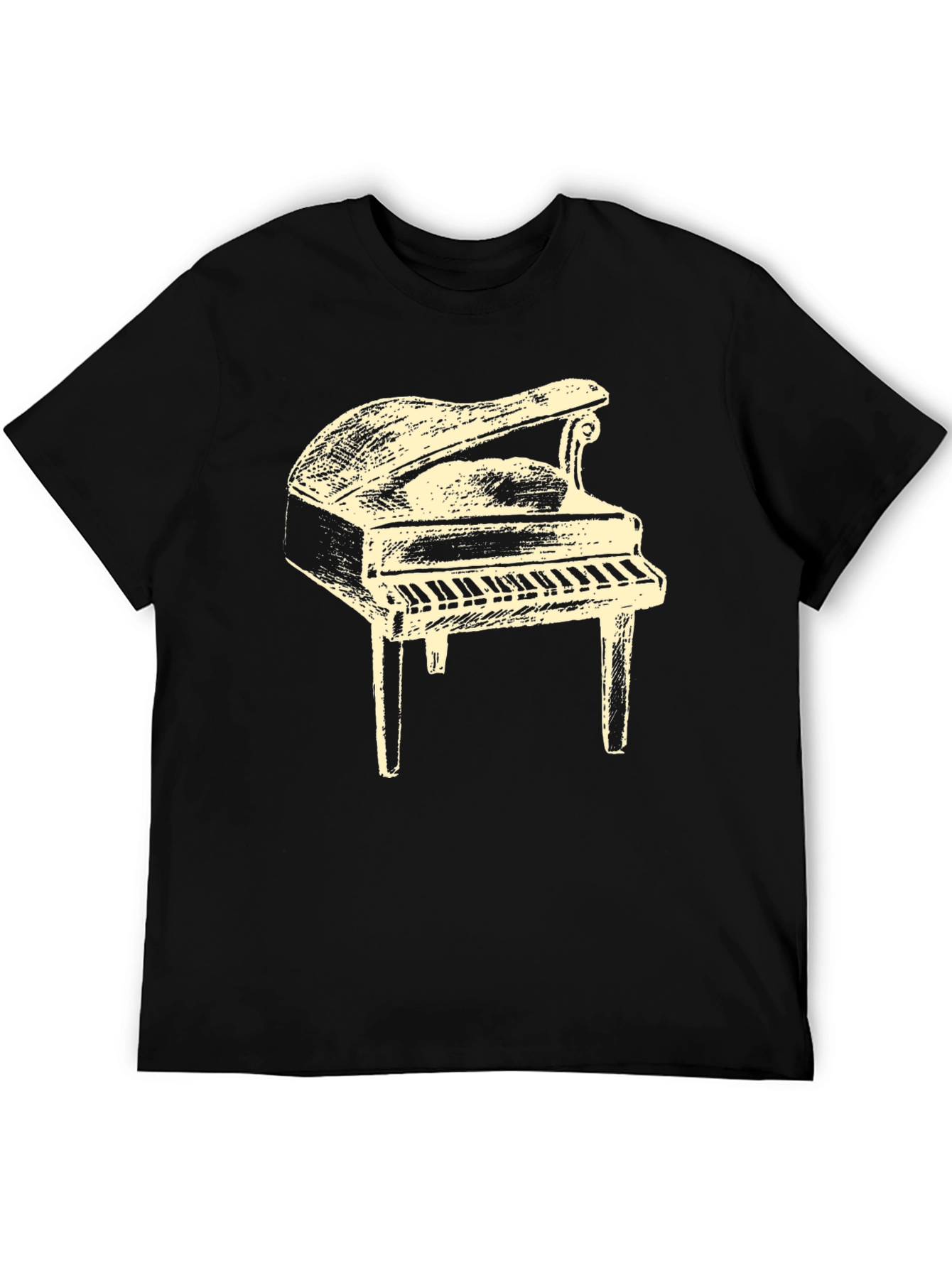 Piano Graphic T-Shirt - Musical Instrument Tee