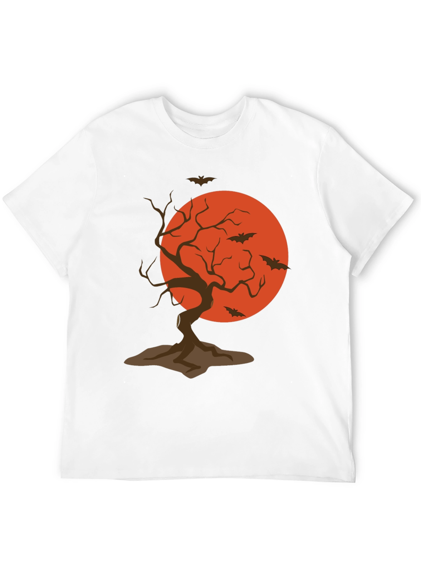 Halloween Tree and Bats Graphic T-Shirt