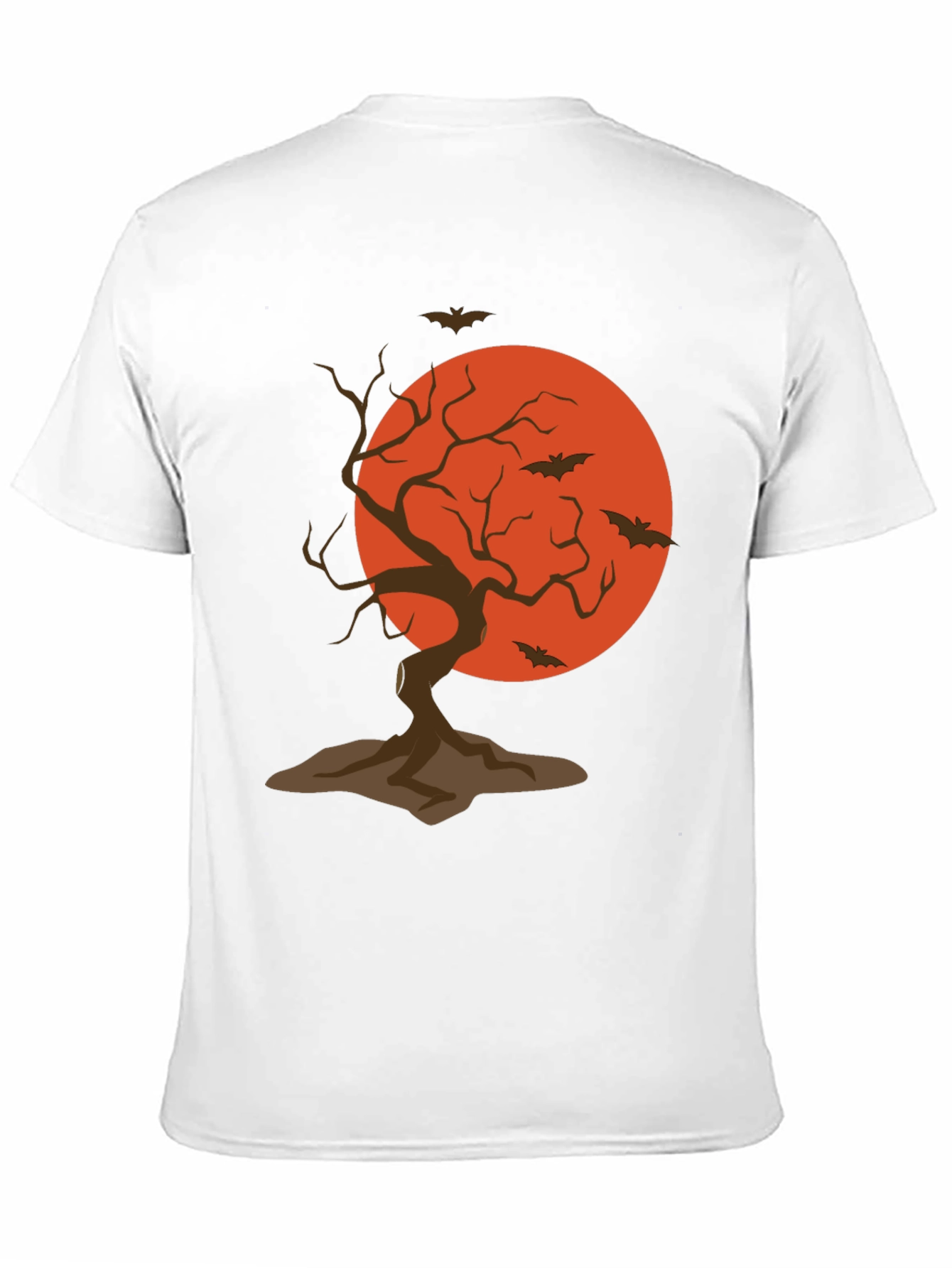 Halloween Tree and Bats Graphic T-Shirt
