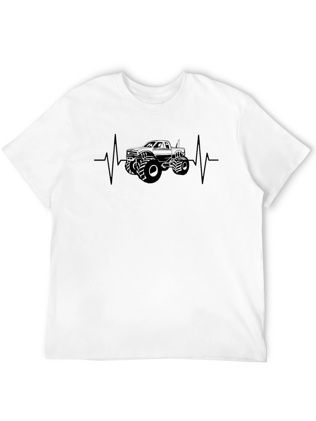Monster Truck Heartbeat Graphic Tee