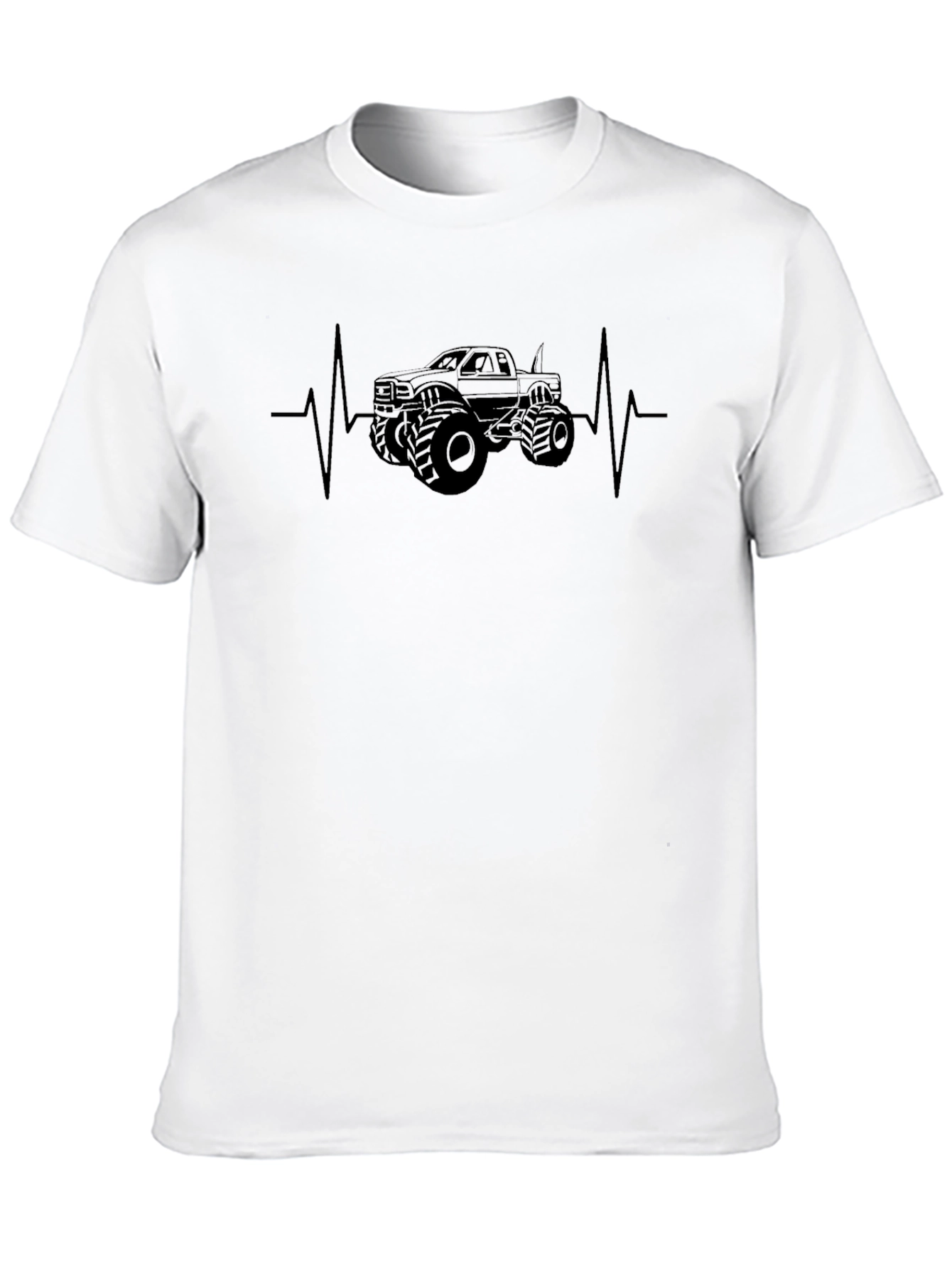 Monster Truck Heartbeat Graphic Tee