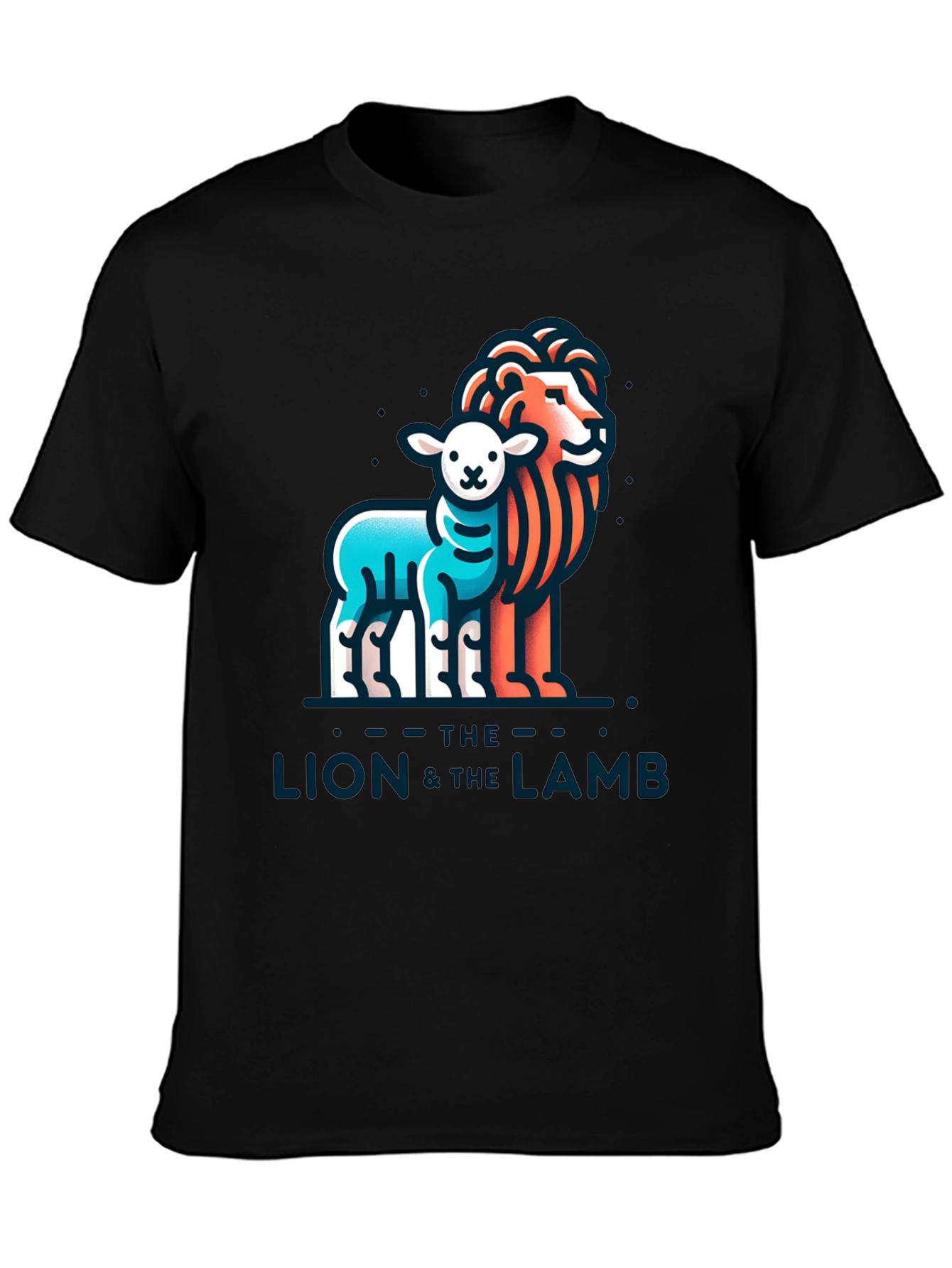 The Lion and the Lamb Graphic Tee - Black