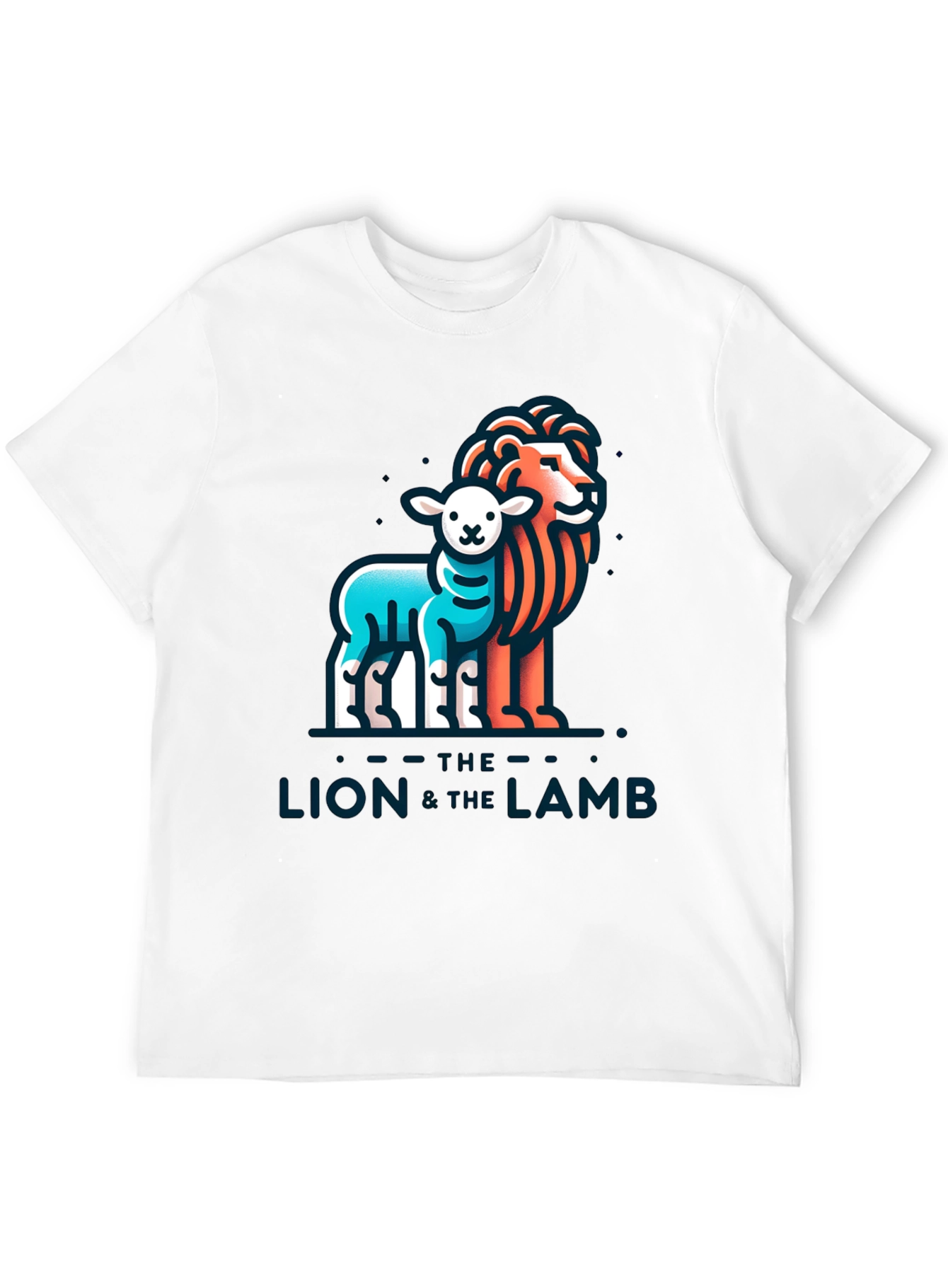 The Lion and the Lamb Graphic Tee - Black